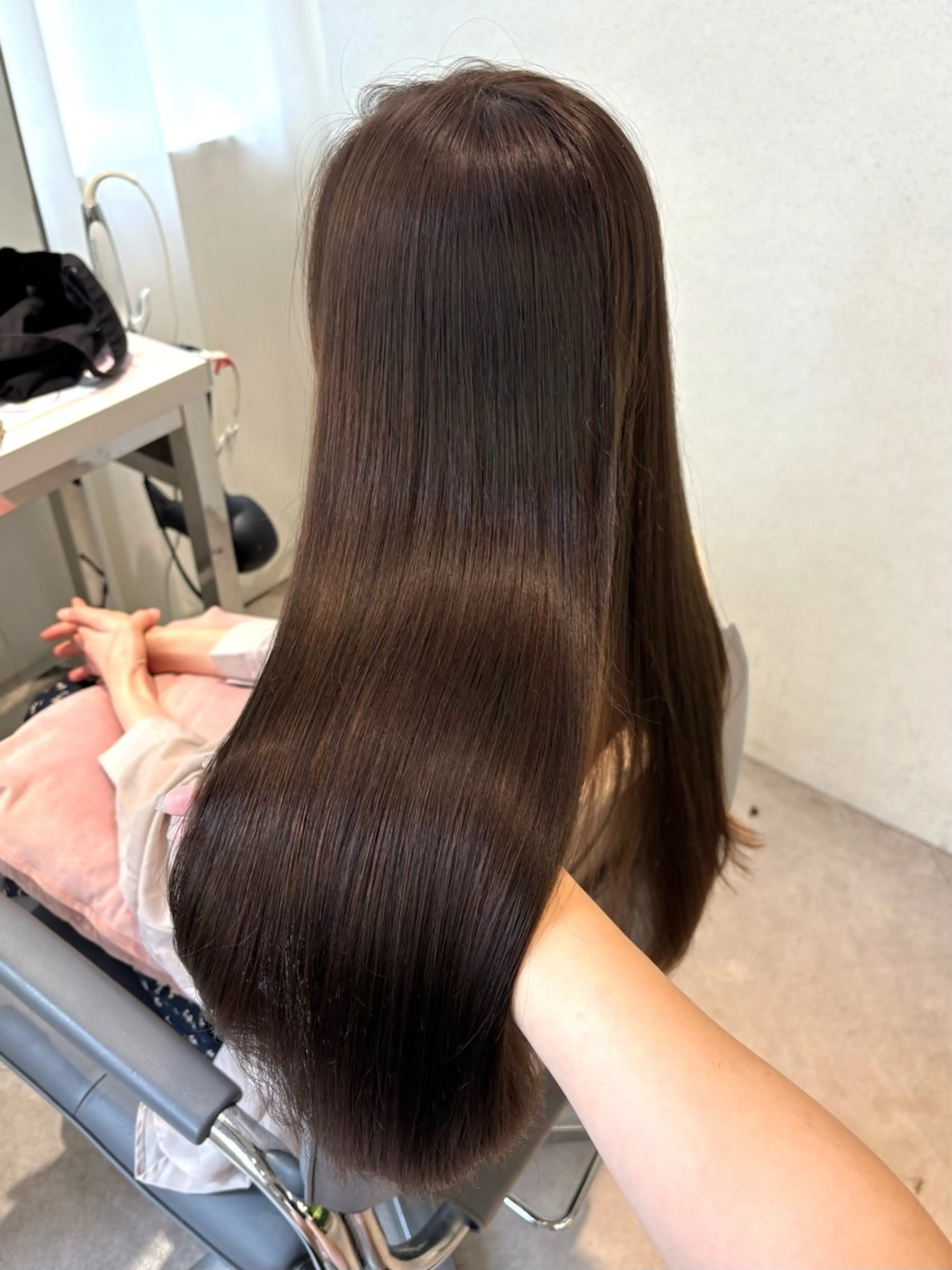 ロング パーマ トリートメント ストレートパーマ MEI🎀つやカラー 🎀レイヤー🎀渋谷のヘアスタイル