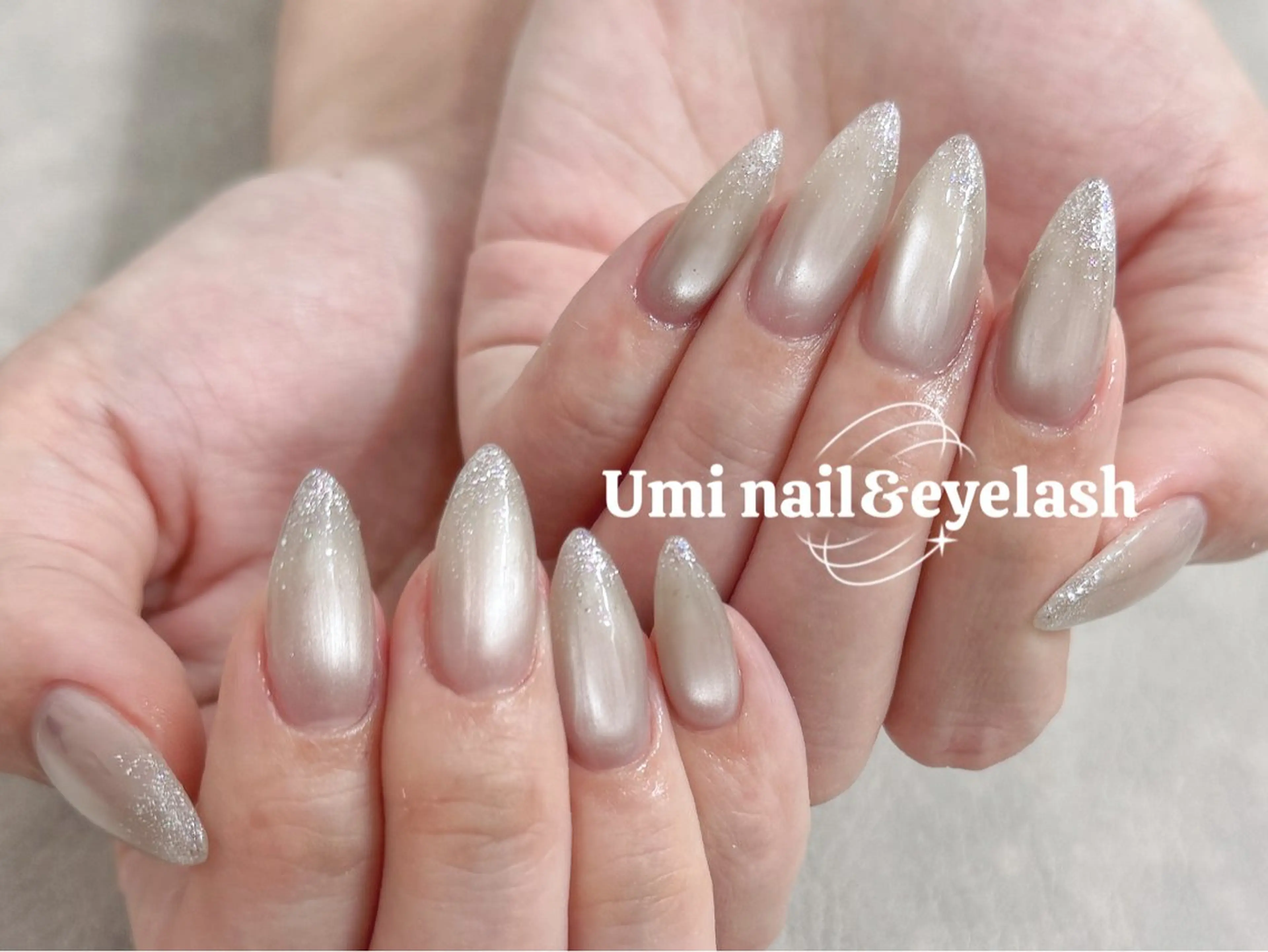 ネイル 長さ出し ジェルネイル 韓国ネイル マグネットネイル 持ち込み ハンドネイル Umi nail& eyelashのネイルデザイン