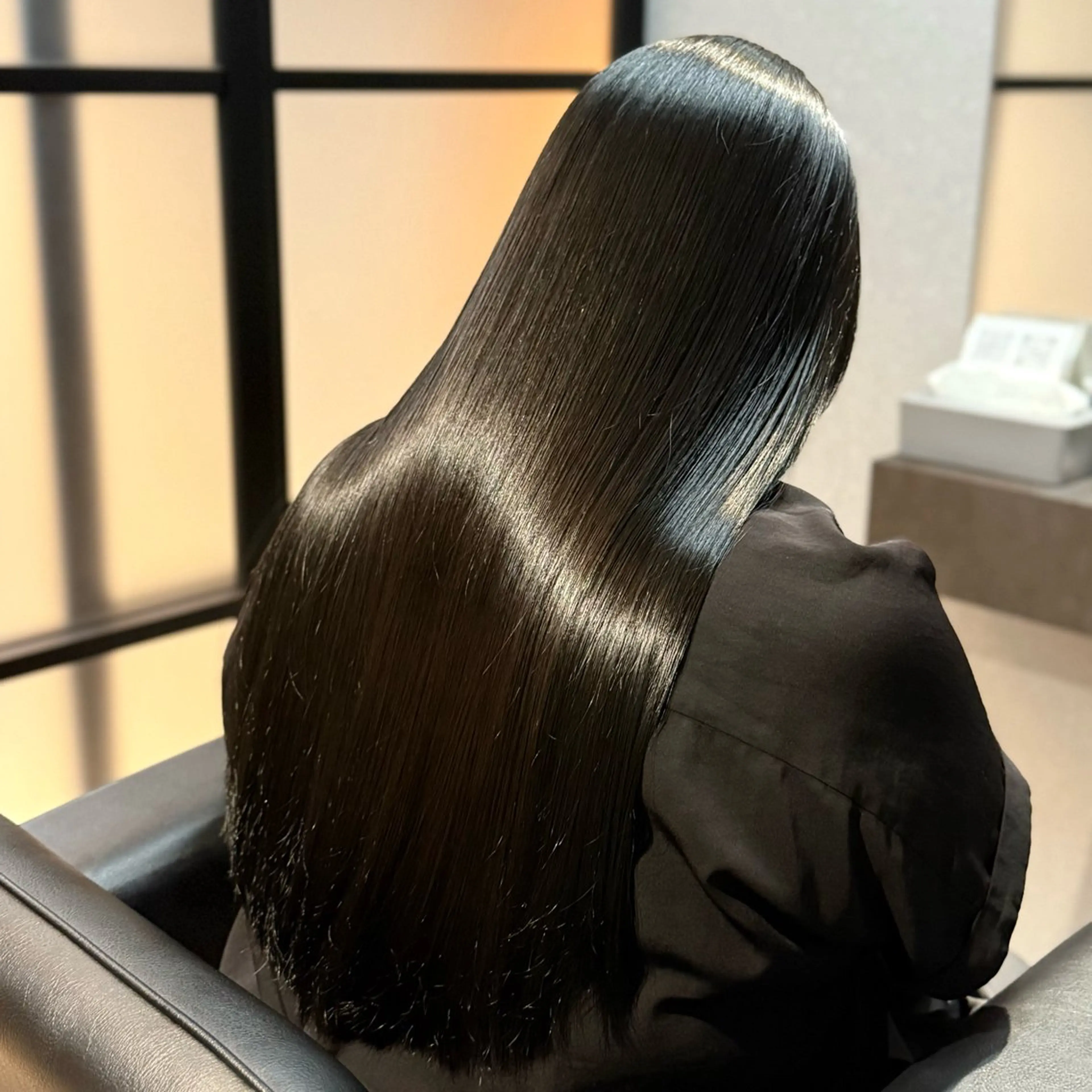 ロング カラー 黒髪 透明感カラー グレージュ オリーブカラー 髪質改善 ブリーチなし I 髪質改善Ⅰたつやのヘアスタイル