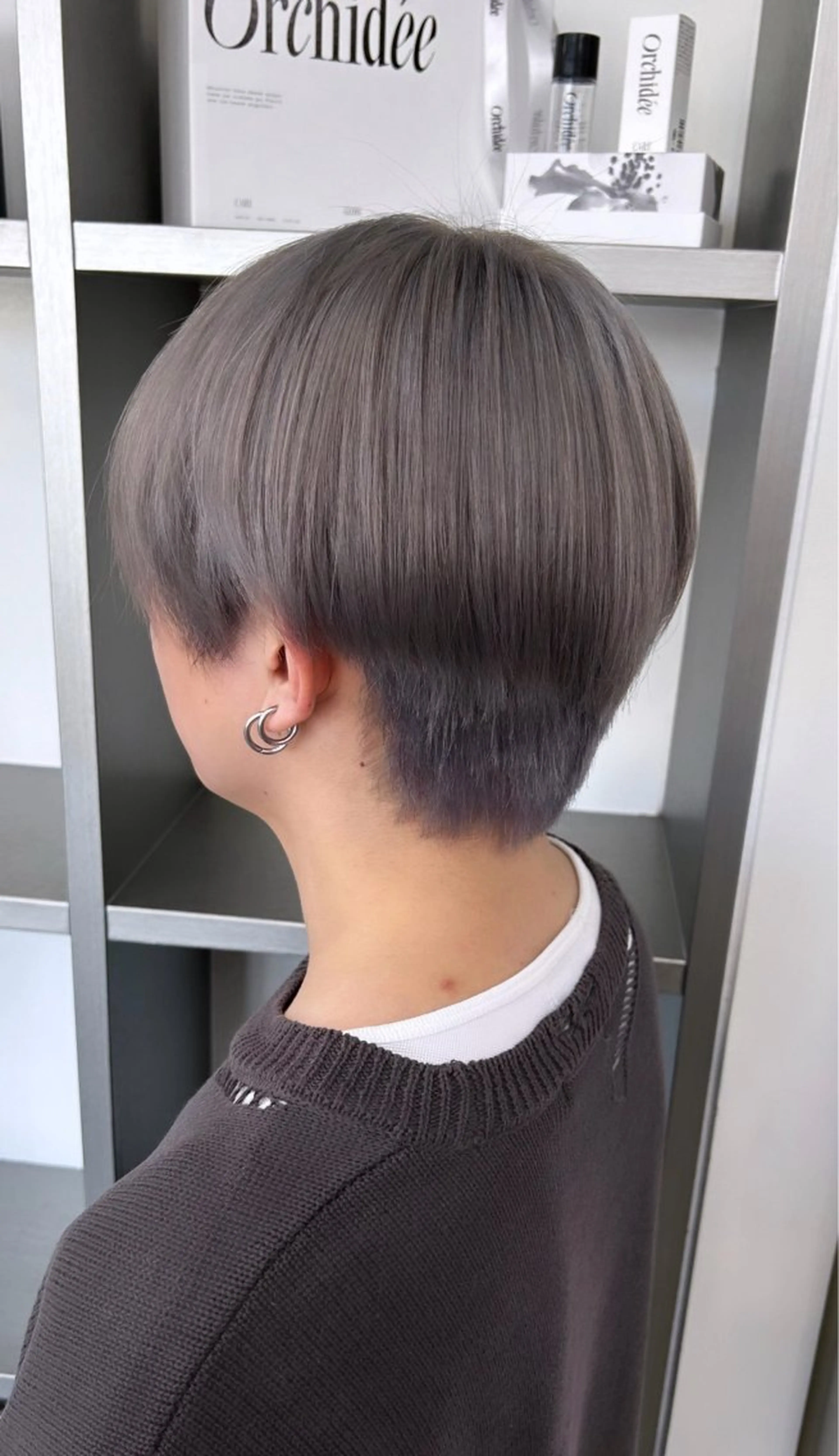 カラー ヘアアレンジ メンズ グレージュ シルバー シルバーグレージュ ヘアカラー 🎀ハイトーン×艶髪 🎀さや 💜のヘアスタイル