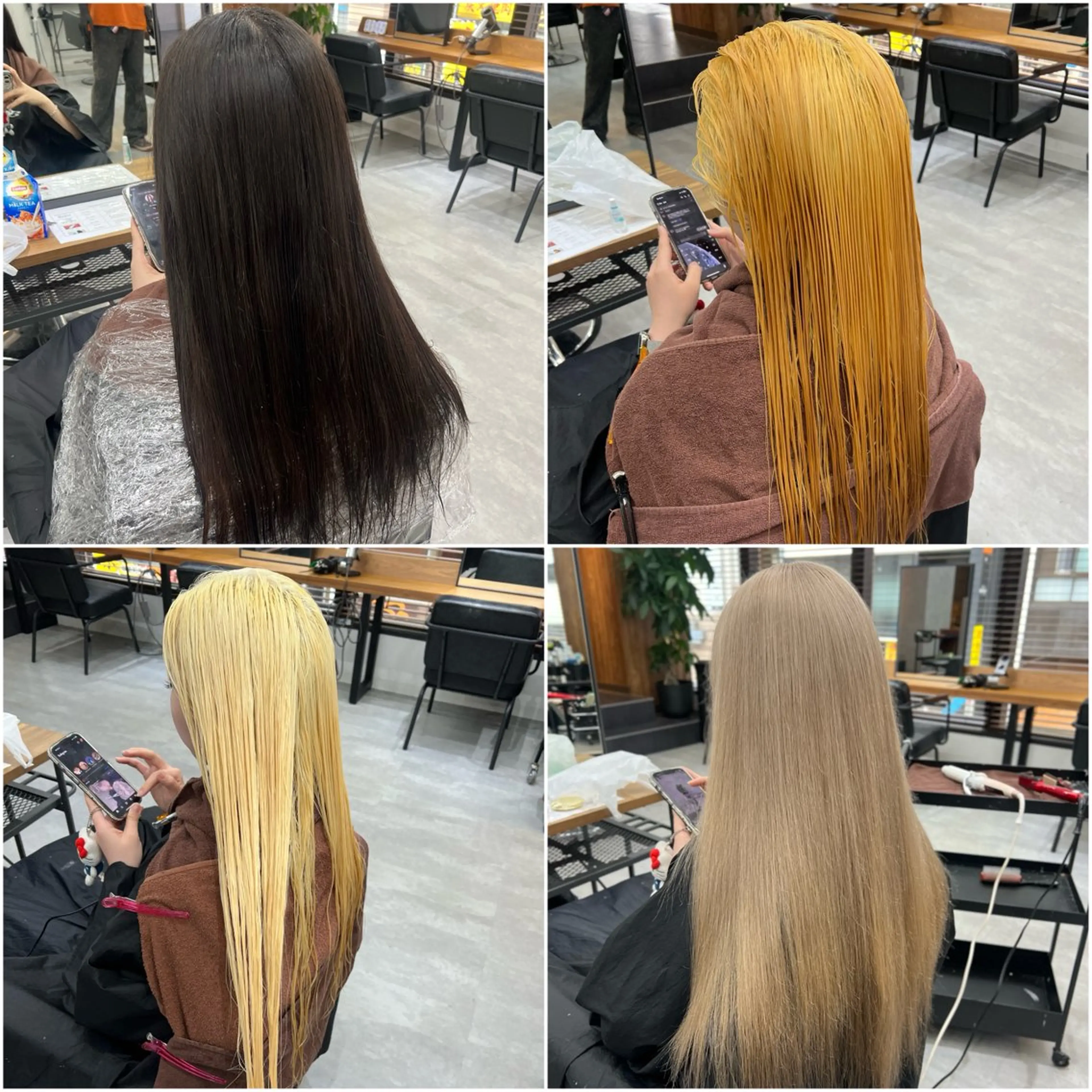 ロング カラー シールエクステ ブリーチ 透明感カラー デザインカラー ダブルカラー いろあそび所属・八王子早朝🉐カット モデル募集🉐のヘアスタイル