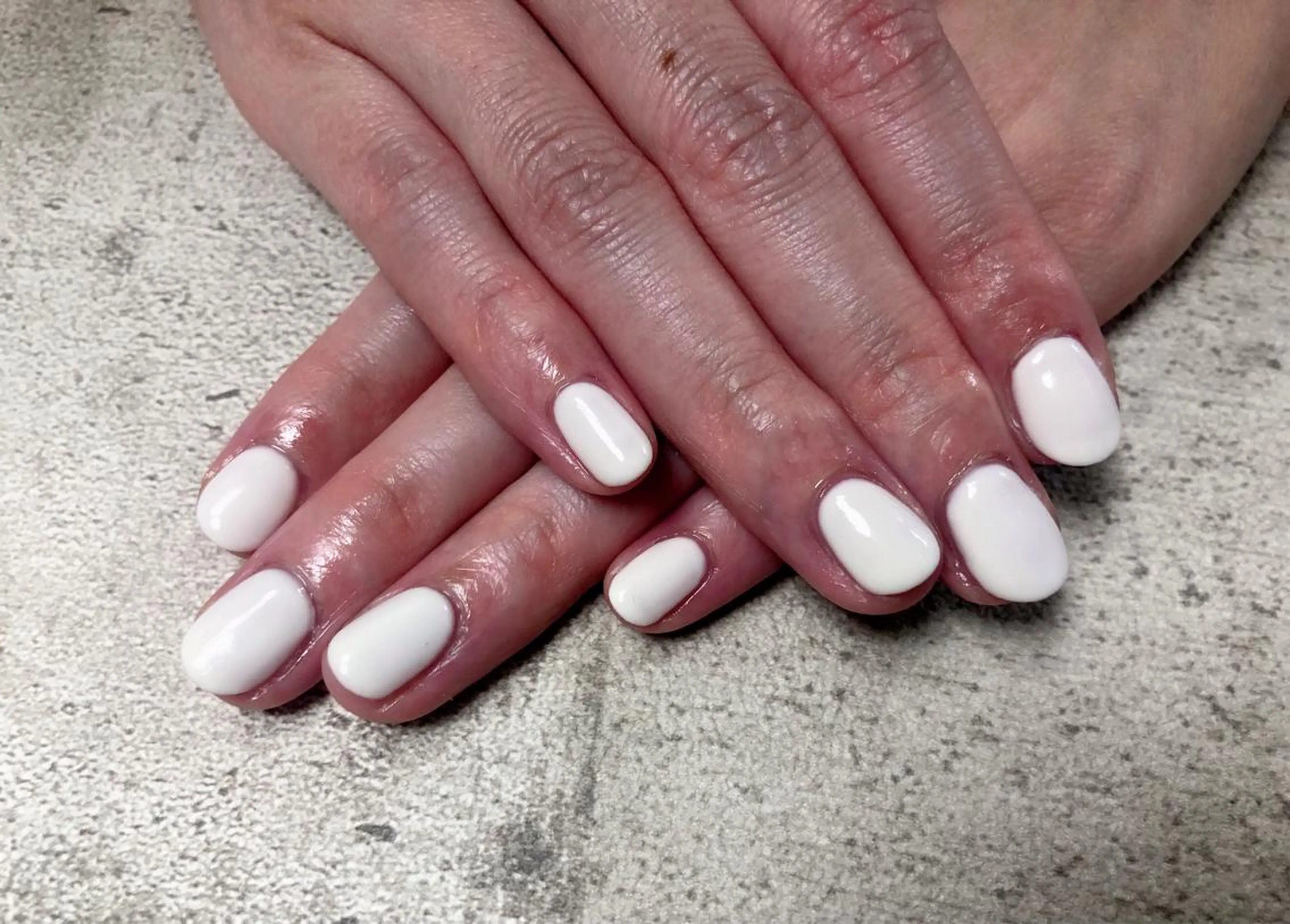 ネイル ワンカラーネイル ホワイト ハンドネイル Mogu nail 二子玉川のネイルデザイン