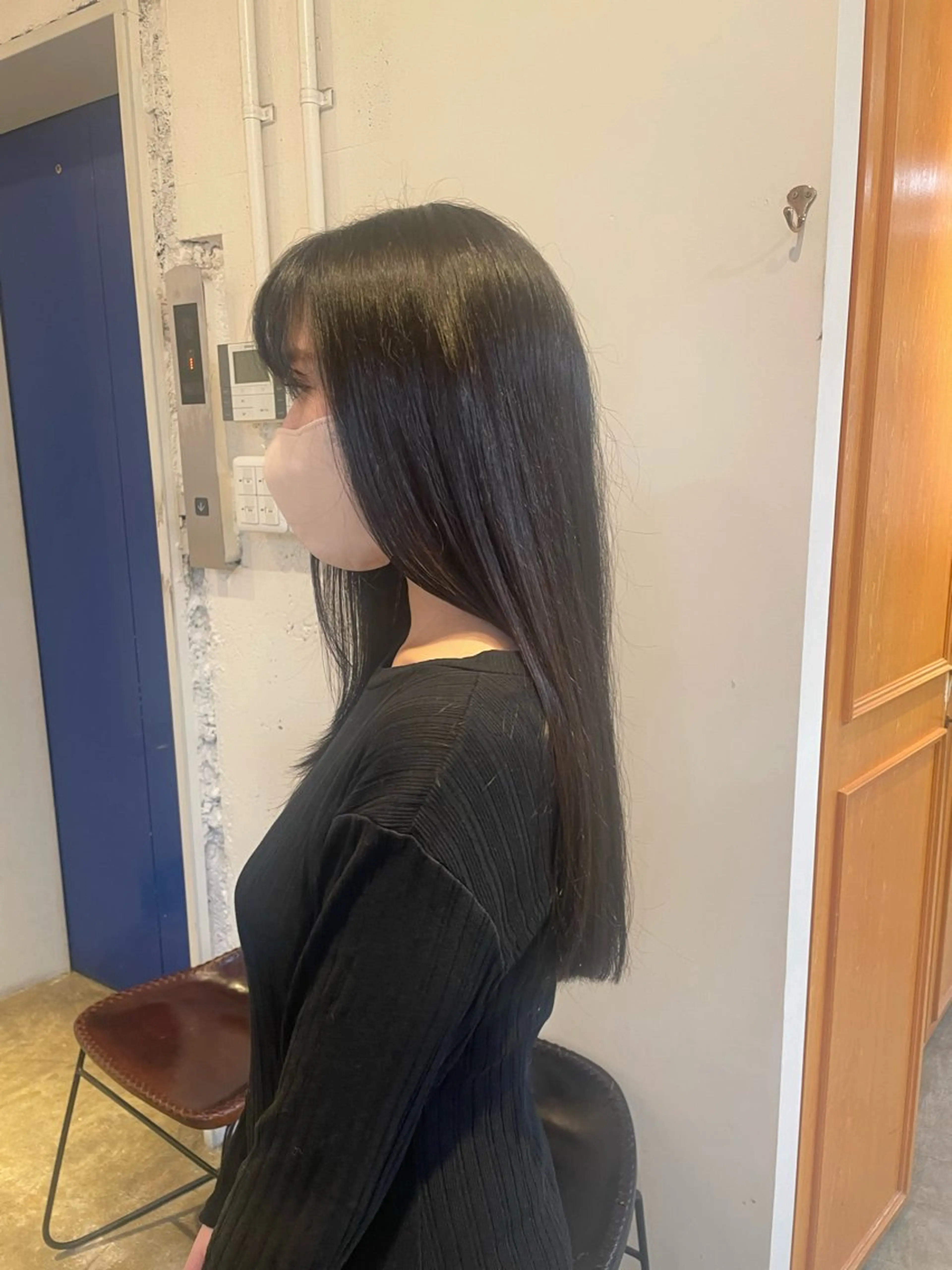 セミロング カラー RIN／韓国ヘア レイヤーカットのヘアスタイル