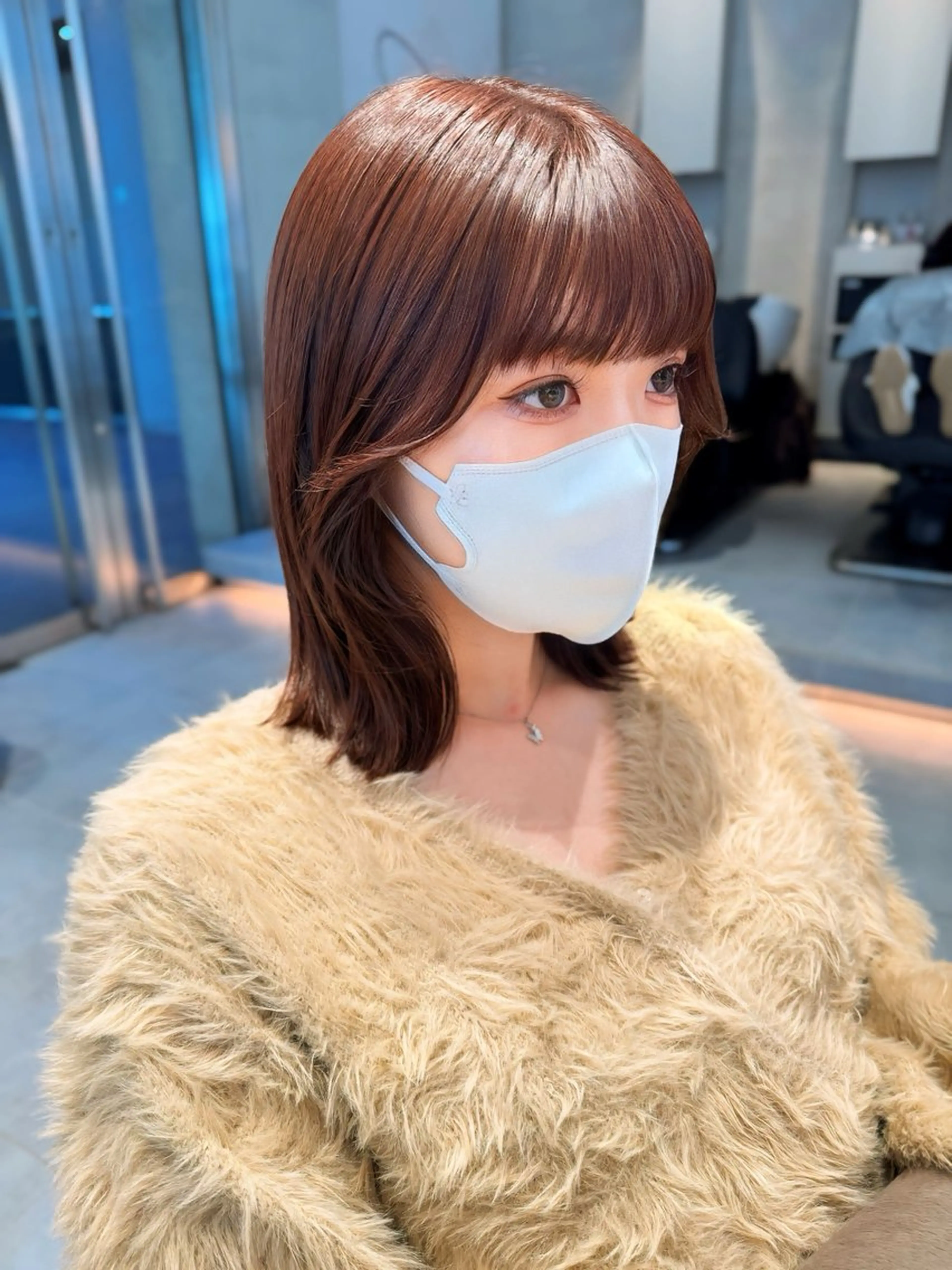 ミディアム カラー カット ヘアカラー トリートメント ヘアセット 🎀韓国レイヤー 🇰🇷mireiのヘアスタイル