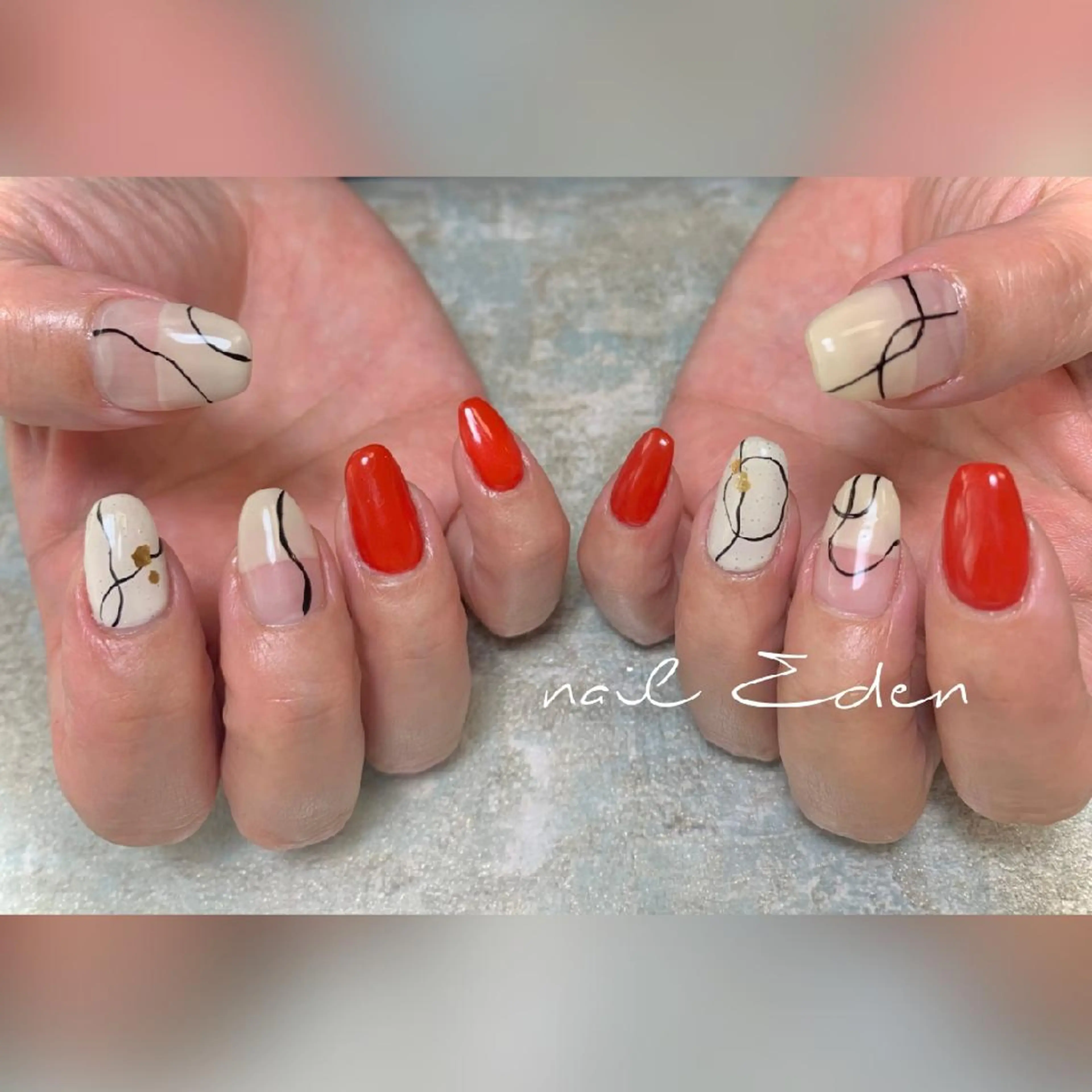 ネイル 持ち込み ハンドネイル ハンドケア Eden　private nail saron所属・Eden ♾️のネイルデザイン