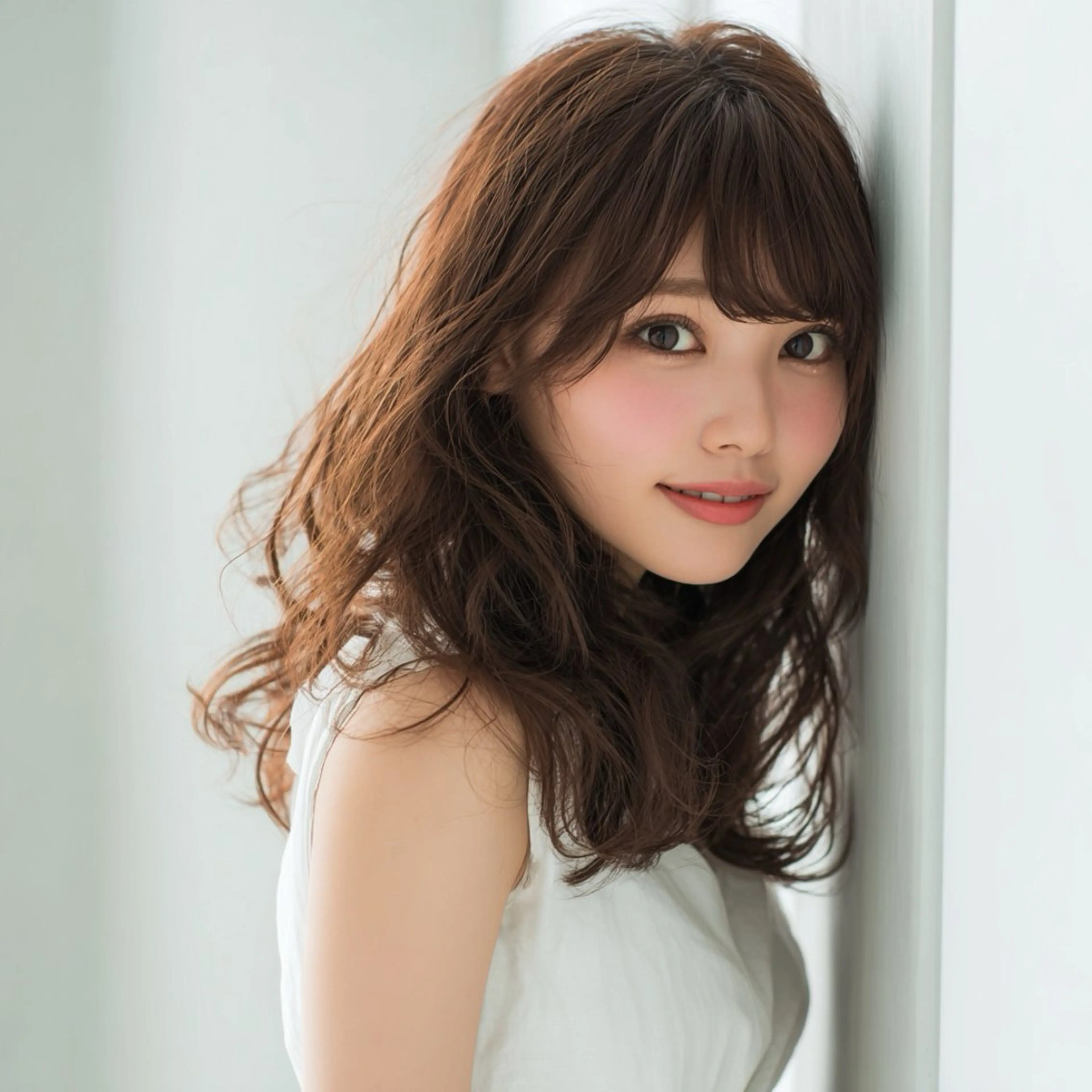 セミロング セミロングパーマ レイヤーカット パーマ 🌼kubu🍀 Minami🌼のヘアスタイル