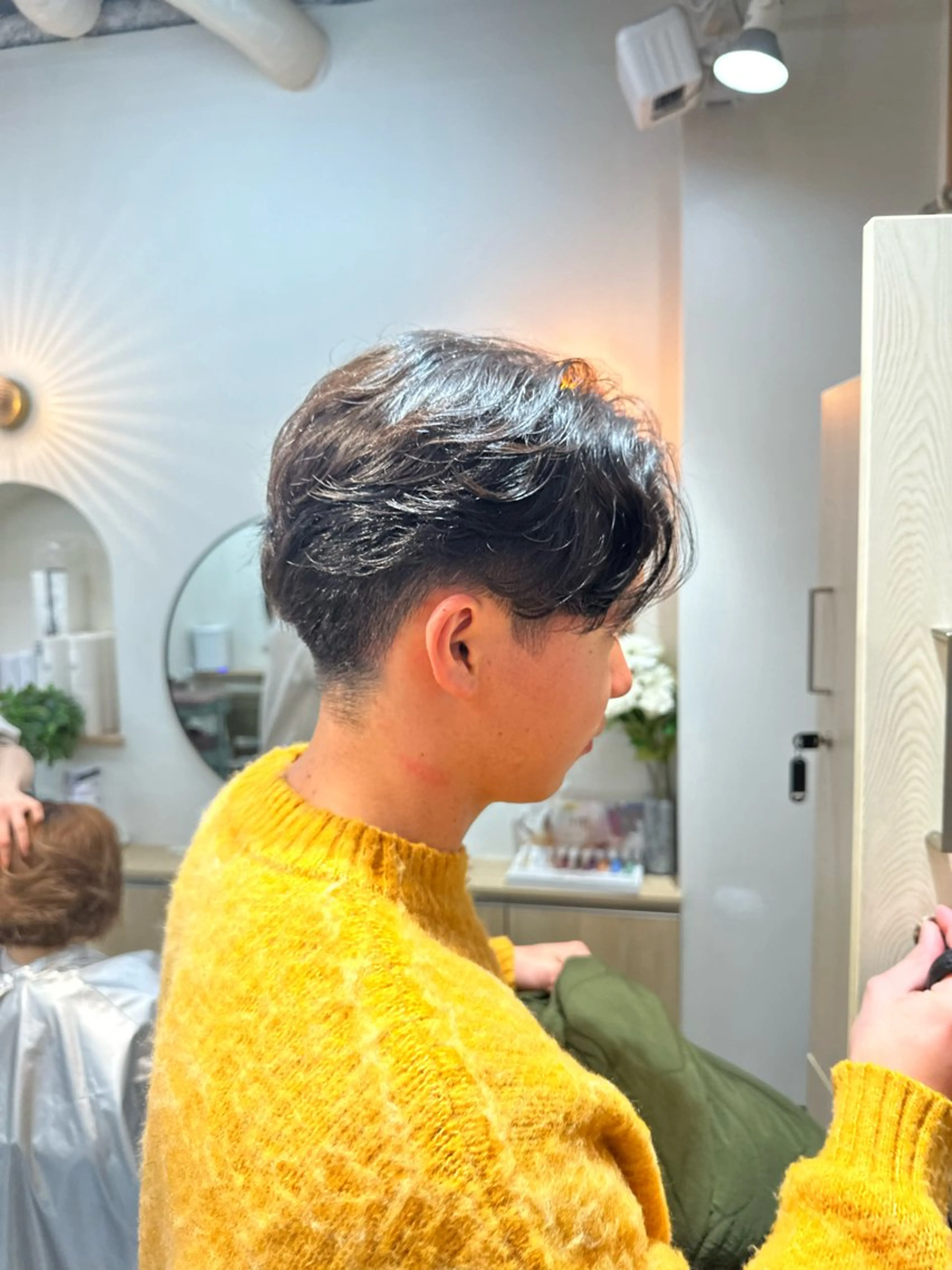 メンズ カット パーマ ボブ/ 前川友哉のヘアスタイル