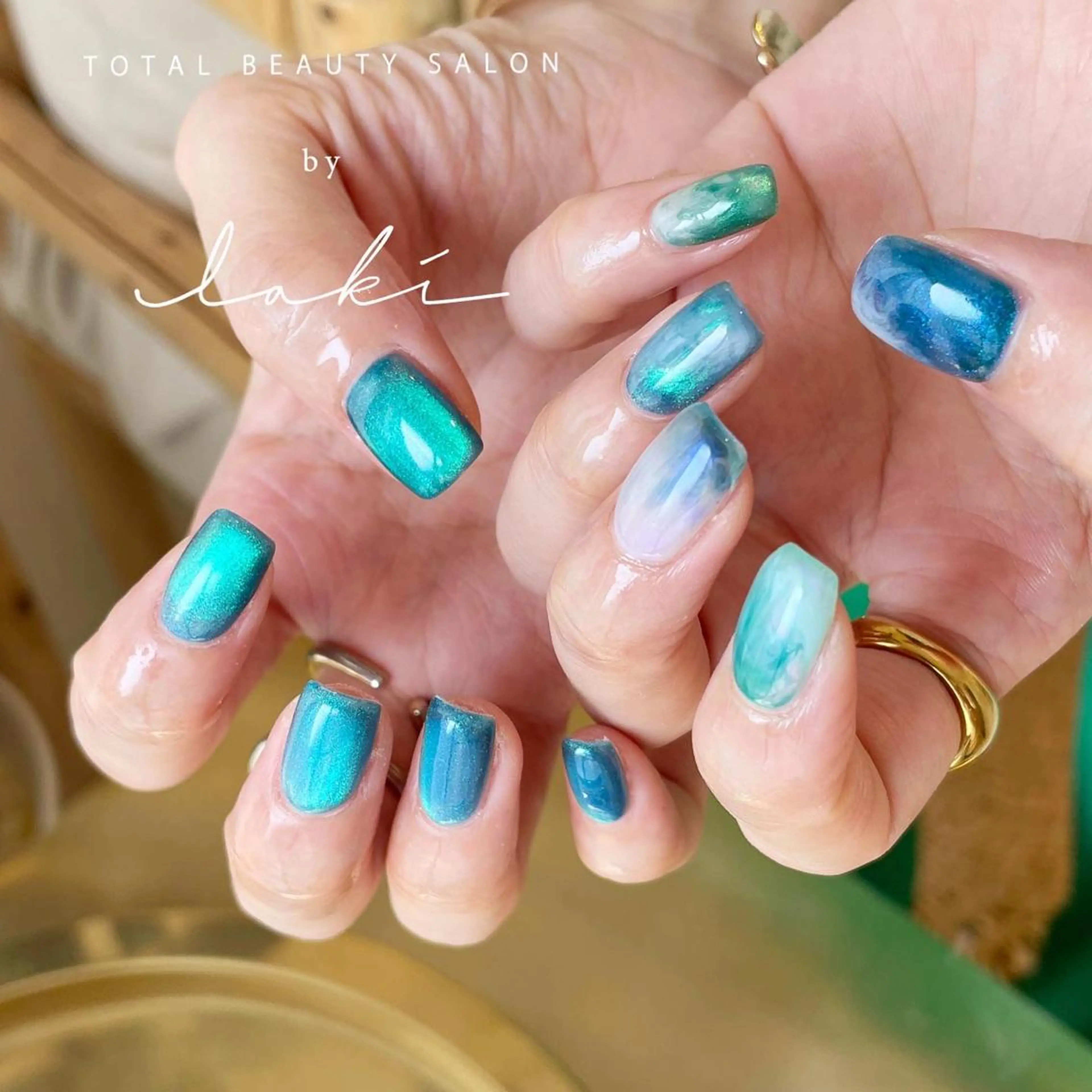 ネイル オーロラネイル マグネットネイル my&所属・my&_ maimiのネイルデザイン