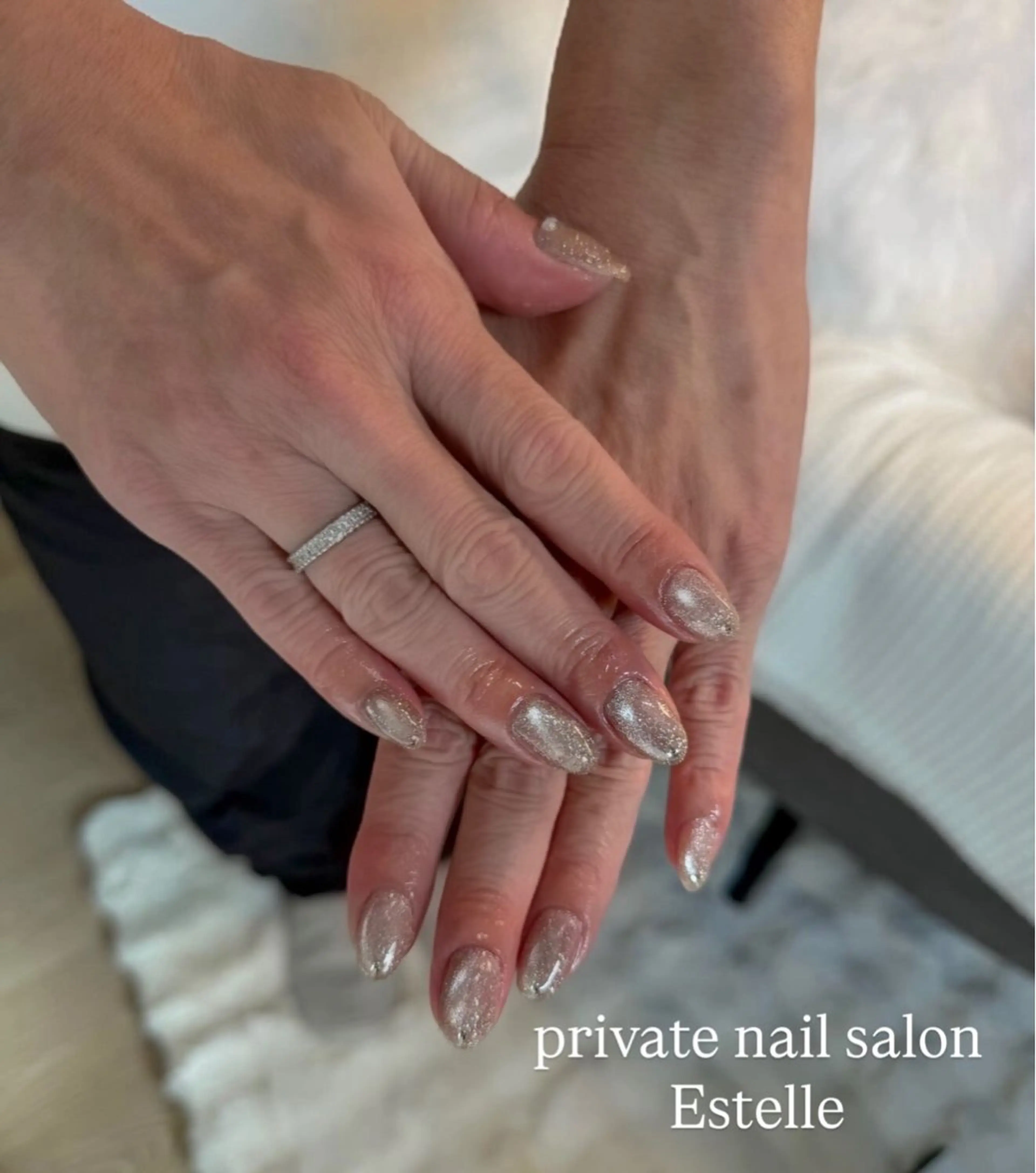 ネイル フラッシュネイル 氷ネイル・うるうるネイル マグネットネイル ストーンネイル ハンドネイル nail salon Estelleのネイルデザイン