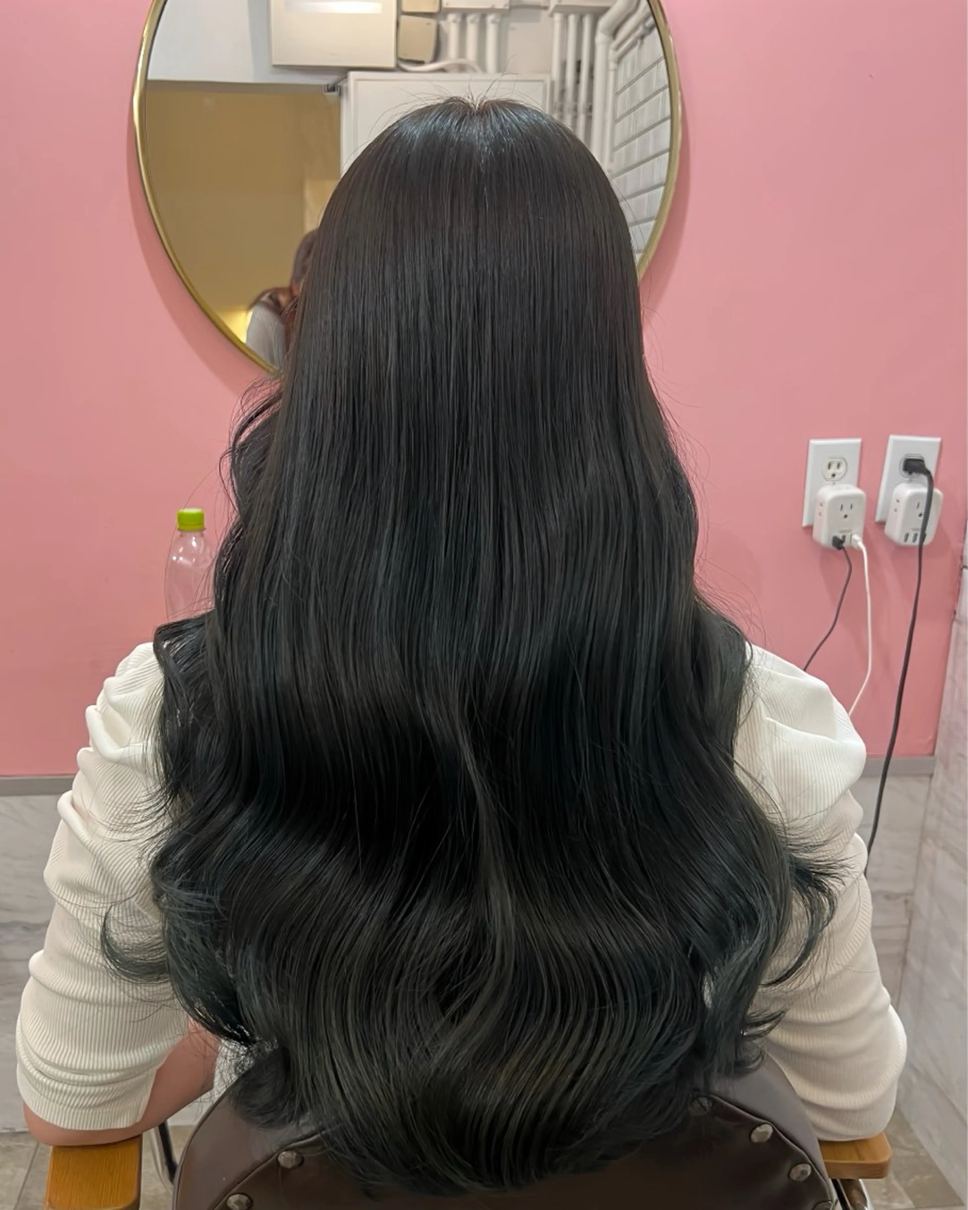 ロング カラー ヘアアレンジ グレージュ オリーブグレージュ オリーブグレー kayo/カラー モデル募集中✨のヘアスタイル