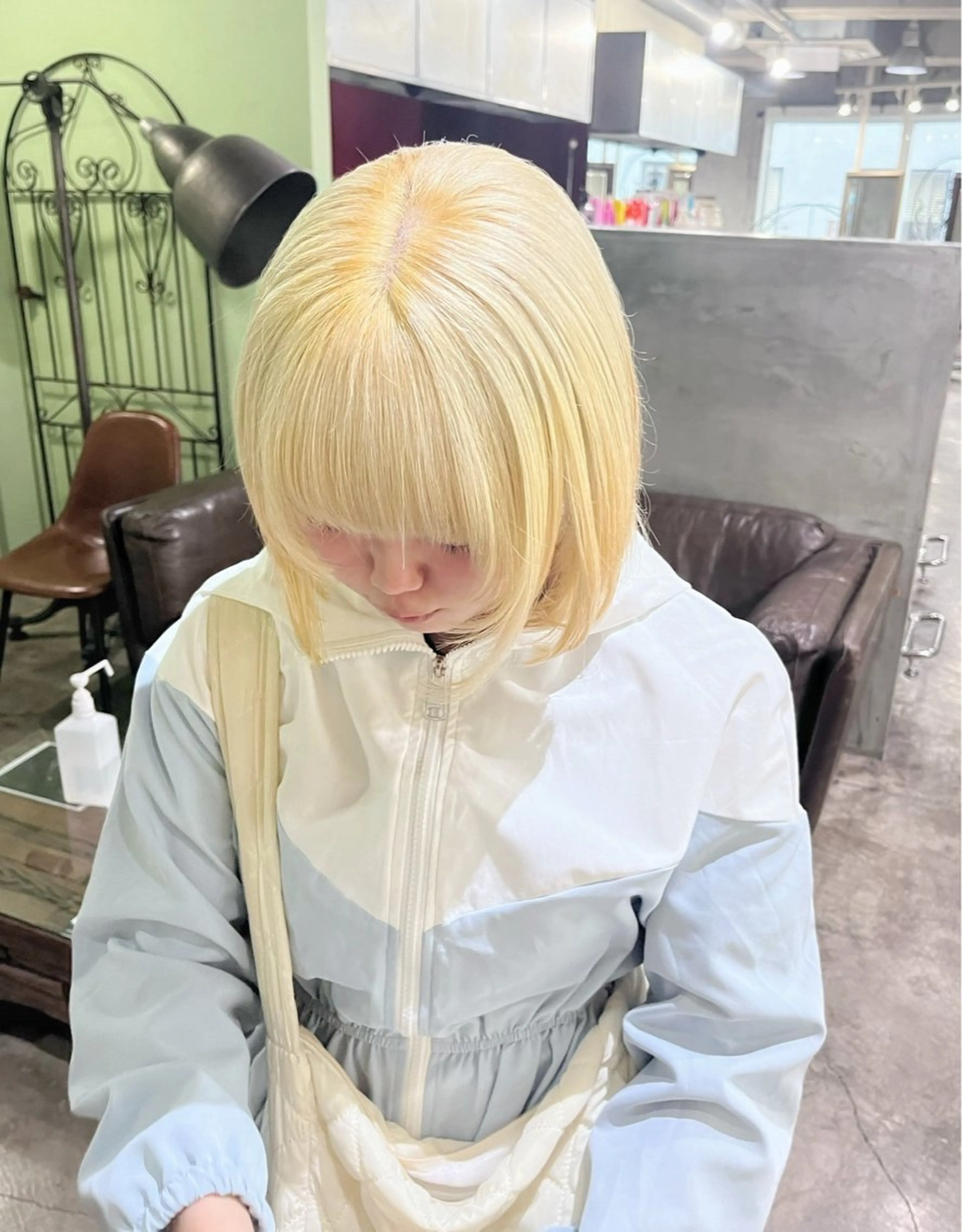 🍋‍🟩ブリーチ+カラー+カット+aujuaトリートメント🍋‍🟩の写真