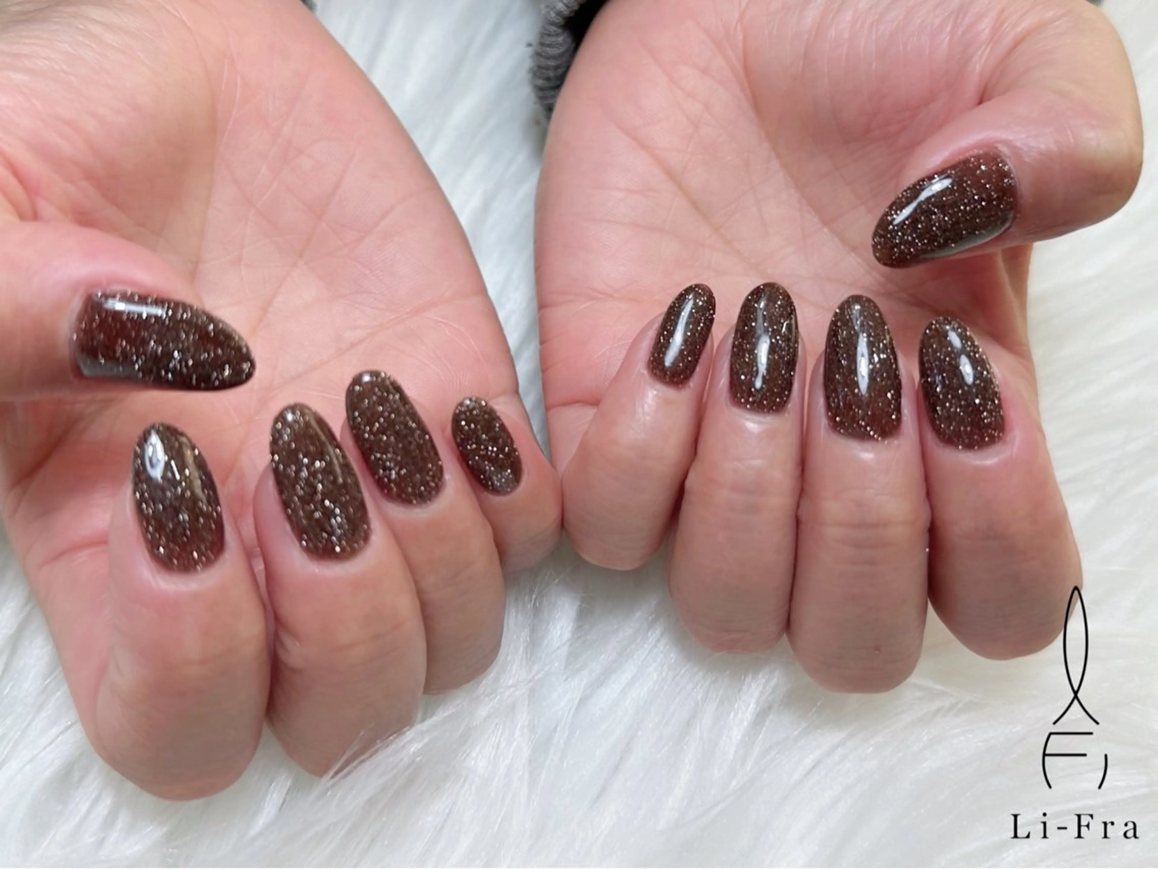 ネイル フラッシュネイル ワンカラーネイル ハンドネイル Li-fra KUNIIのネイルデザイン