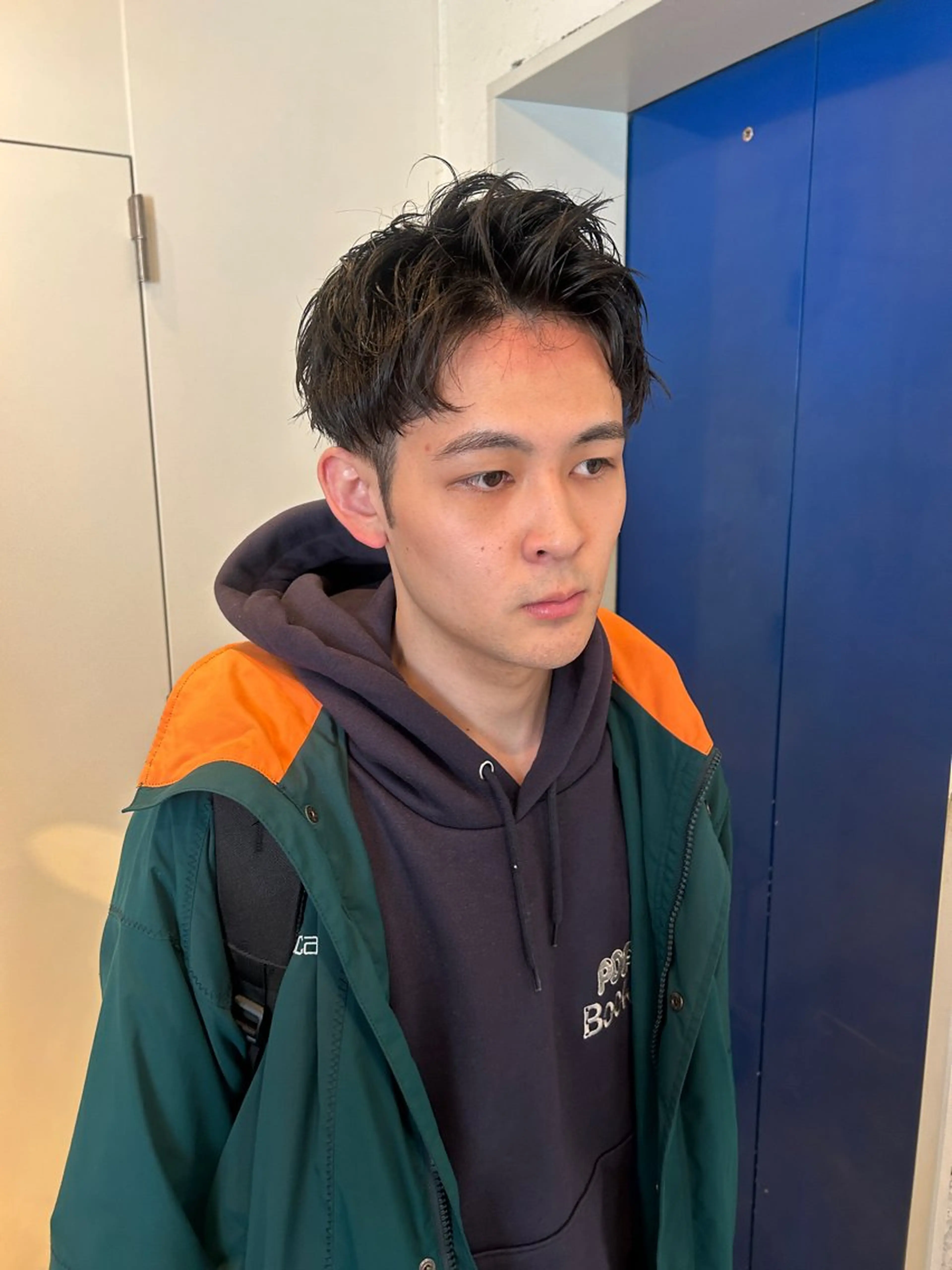 パーマ メンズ カット パーマ ナチュラル大人っぽい スタイル　MAORIのヘアスタイル