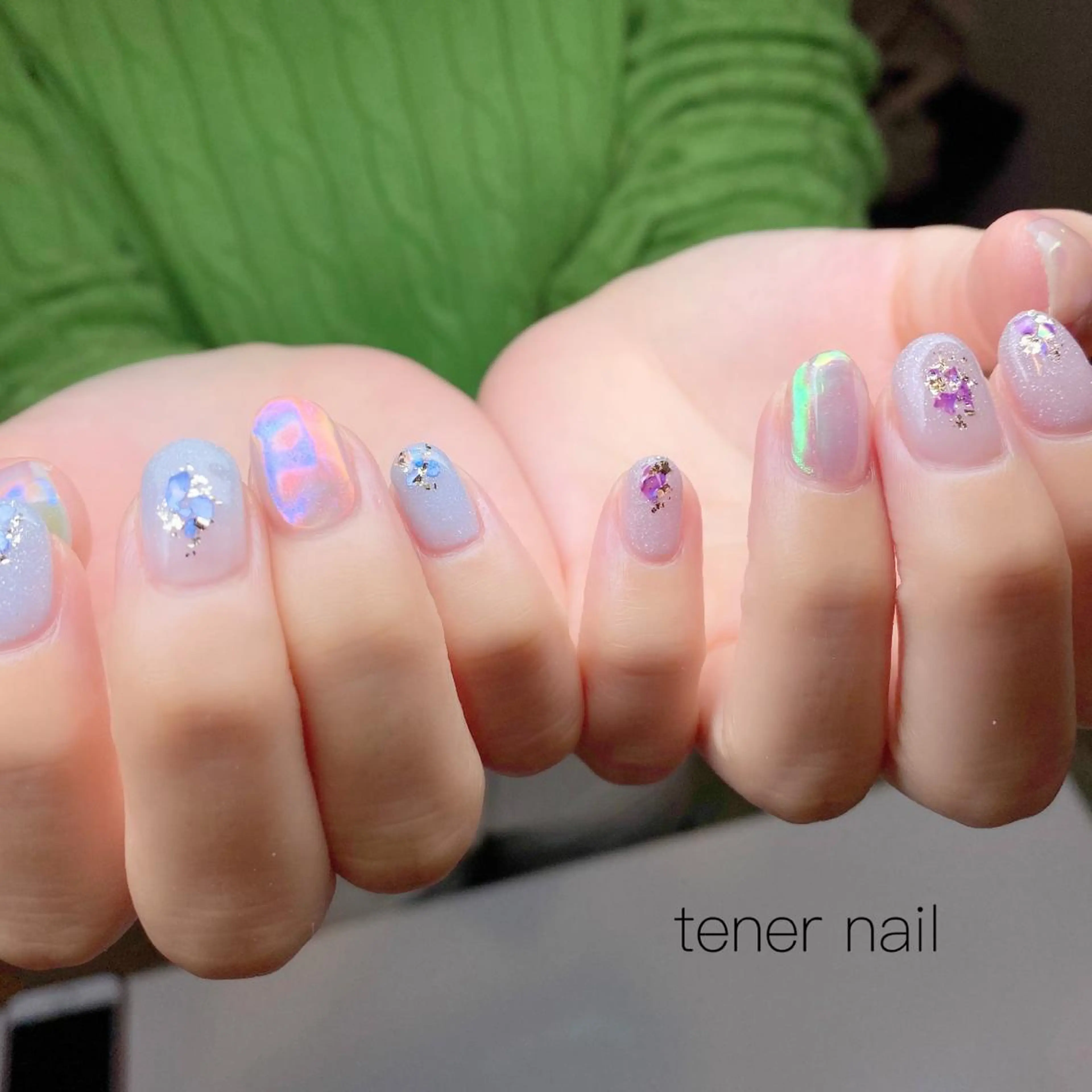 ネイル 氷ネイル・うるうるネイル tener  nail  テネルネイル所属・テネルネイル tener nailのネイルデザイン