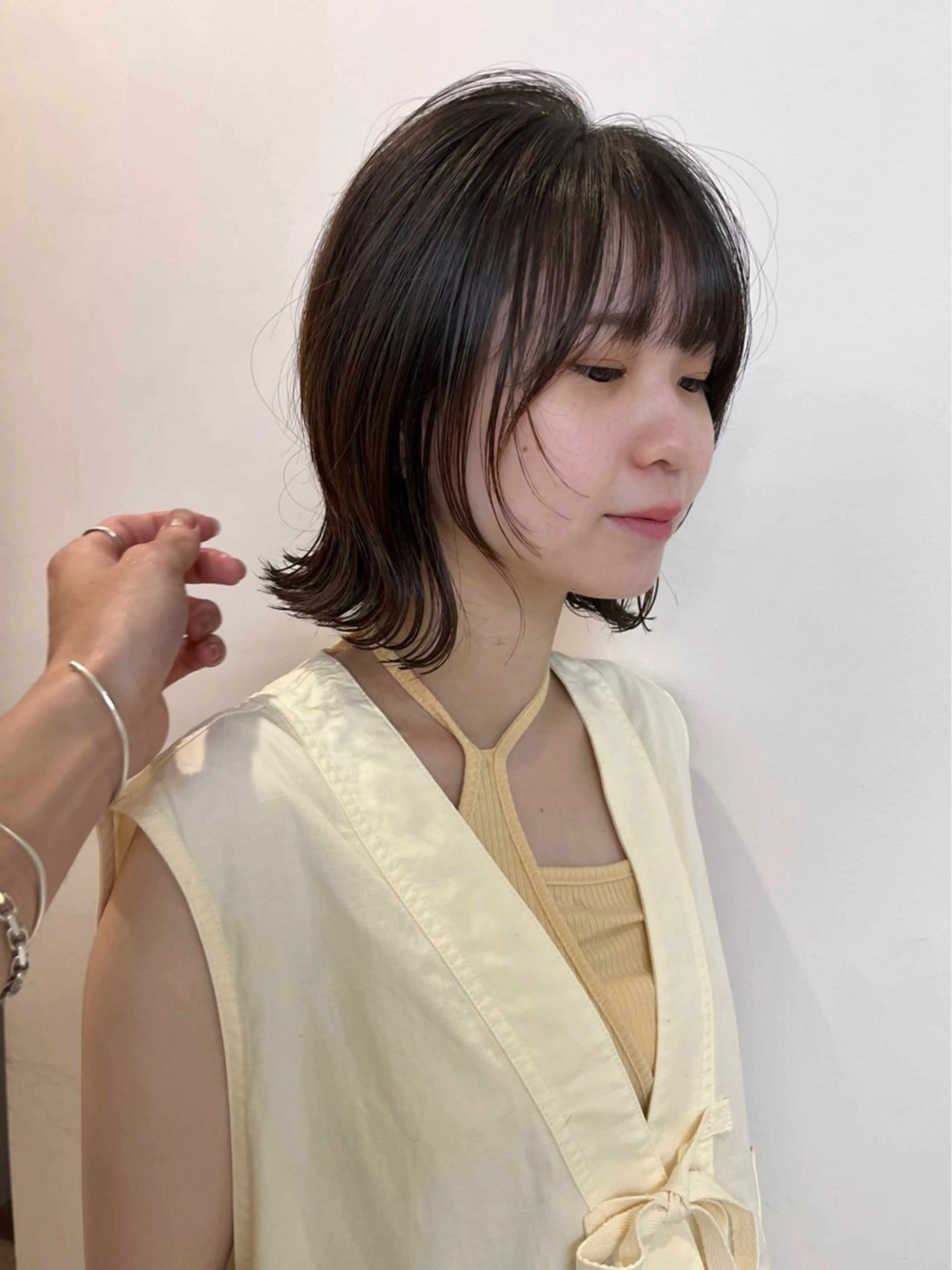 ミディアム カラー カット ヘアカラー トリートメント 堀江/心斎橋/西大橋 四ツ橋【Vers】のヘアスタイル