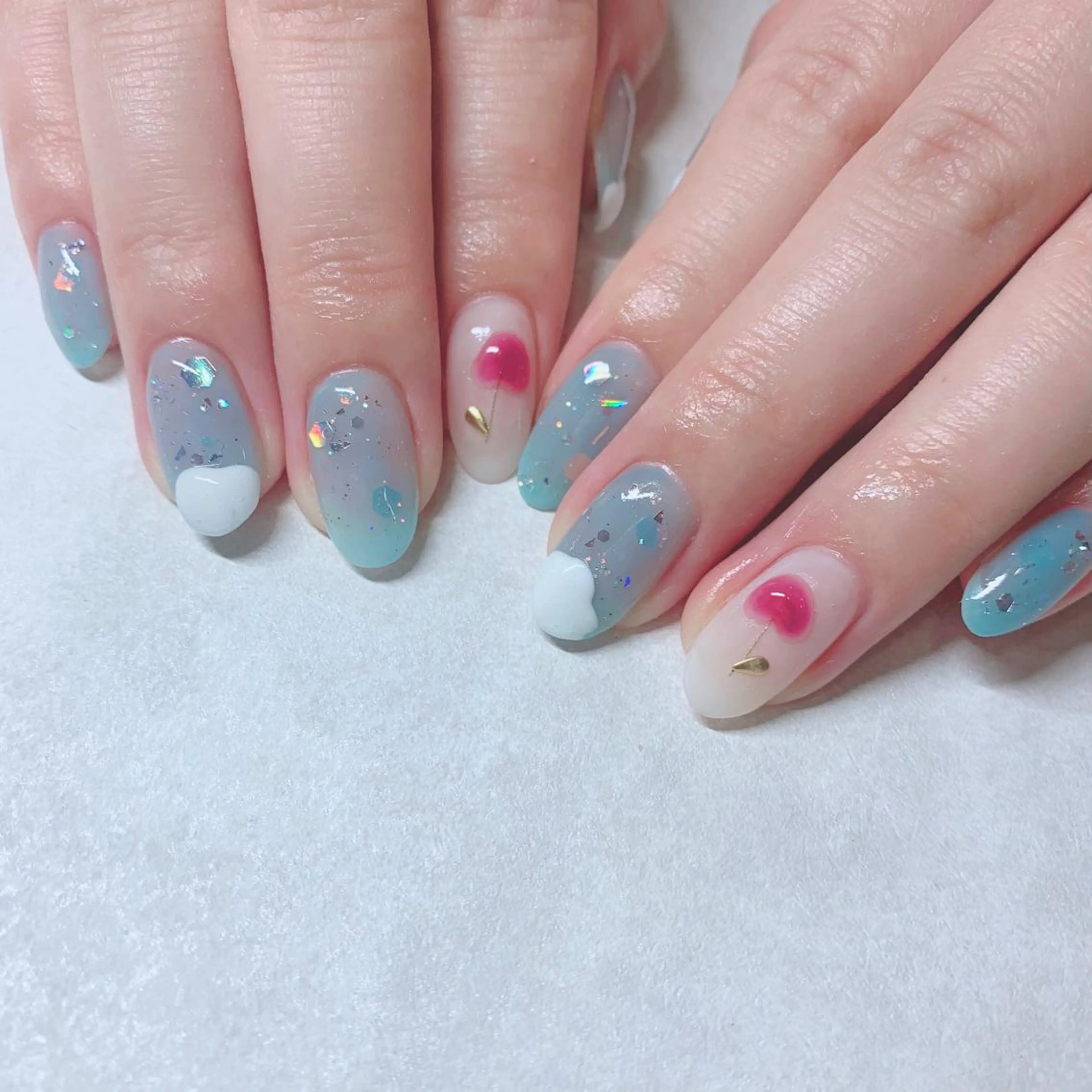 カラー ネイル ハンドネイル Cozy_ ilumのネイルデザイン