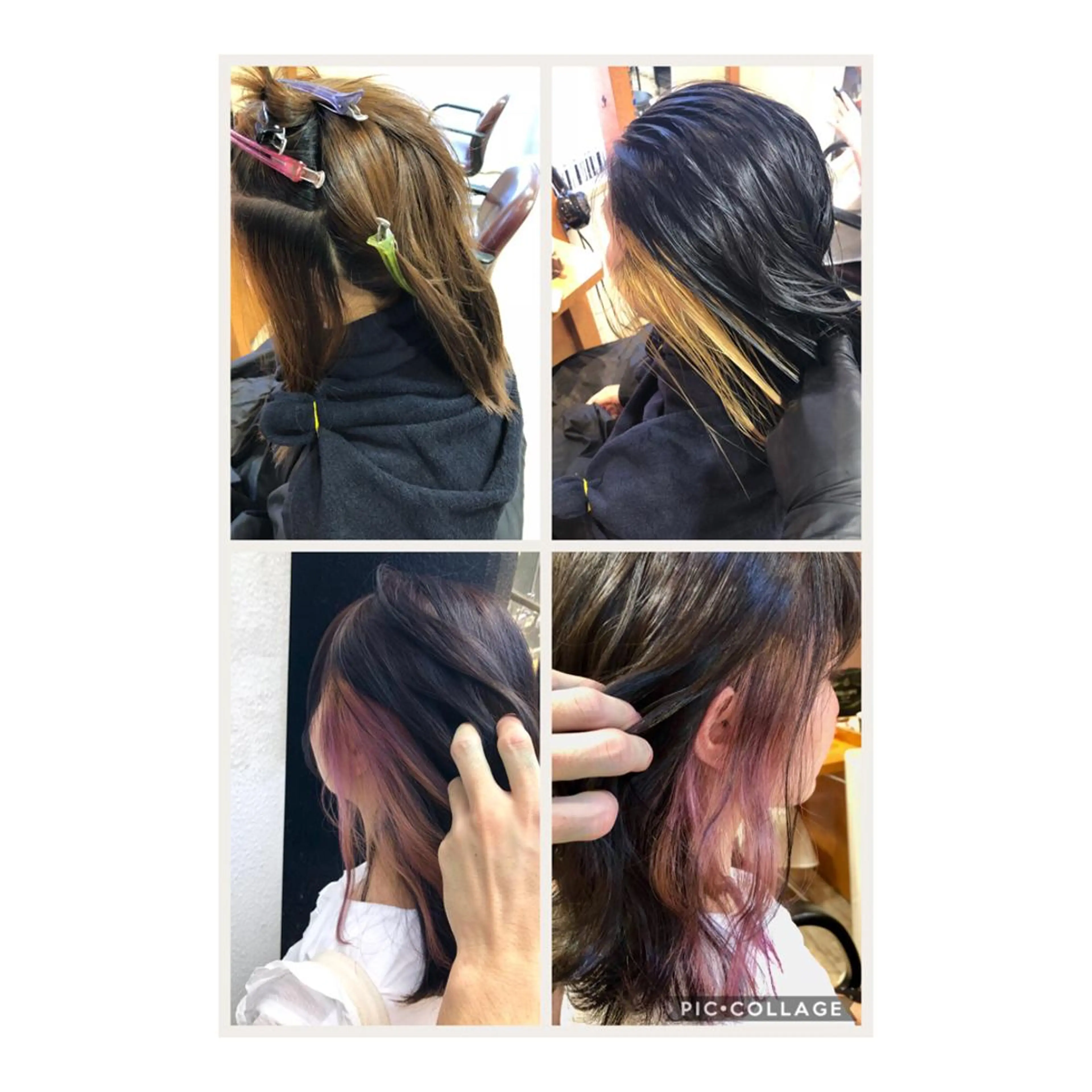 ロング カラー アッシュ ブリーチ ダークアッシュ インナーカラー ラベンダーカラー 100%髪質改善特化 TRUNSのヘアスタイル