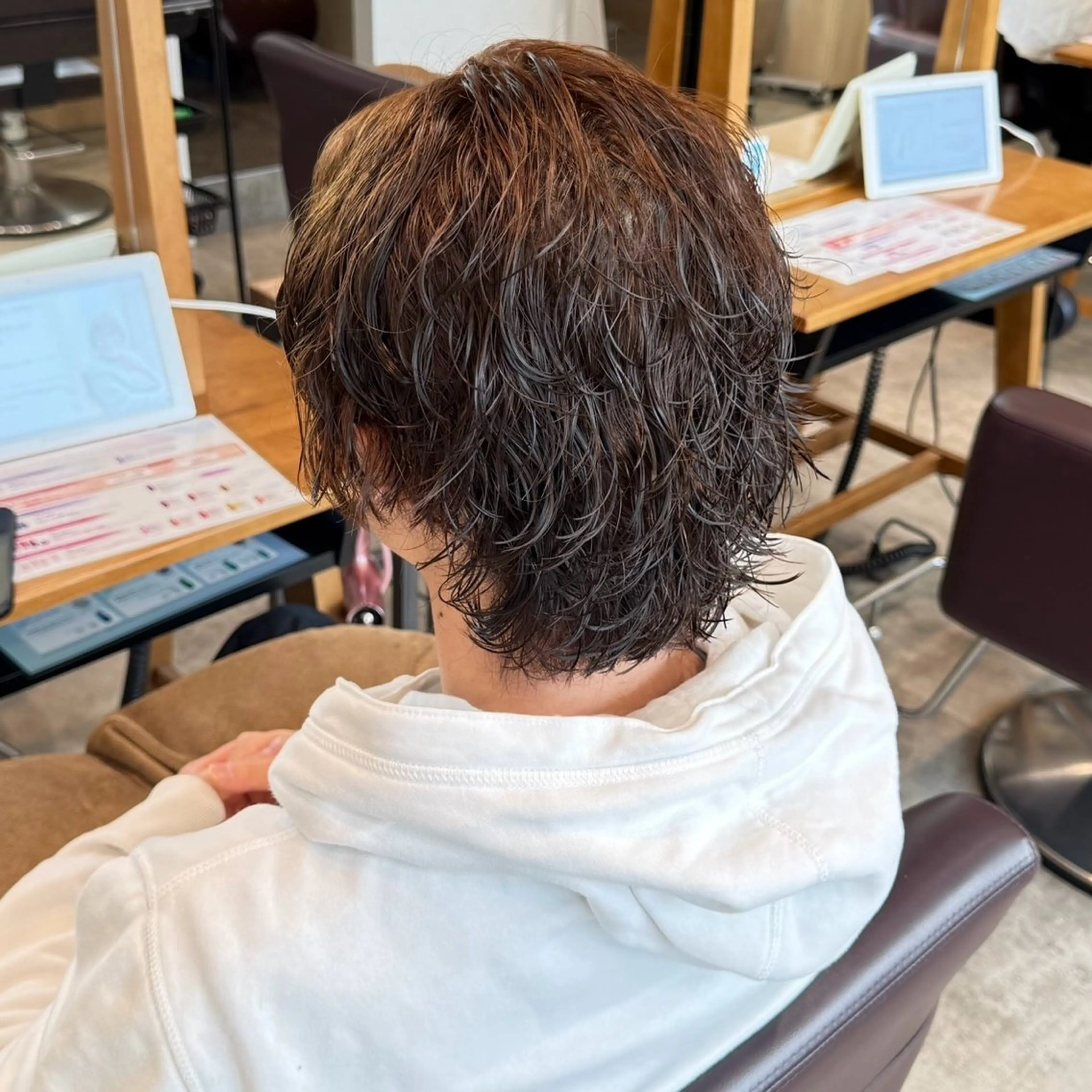 メンズ パーマ ハイトーン/ダブル カラー/あやかのヘアスタイル