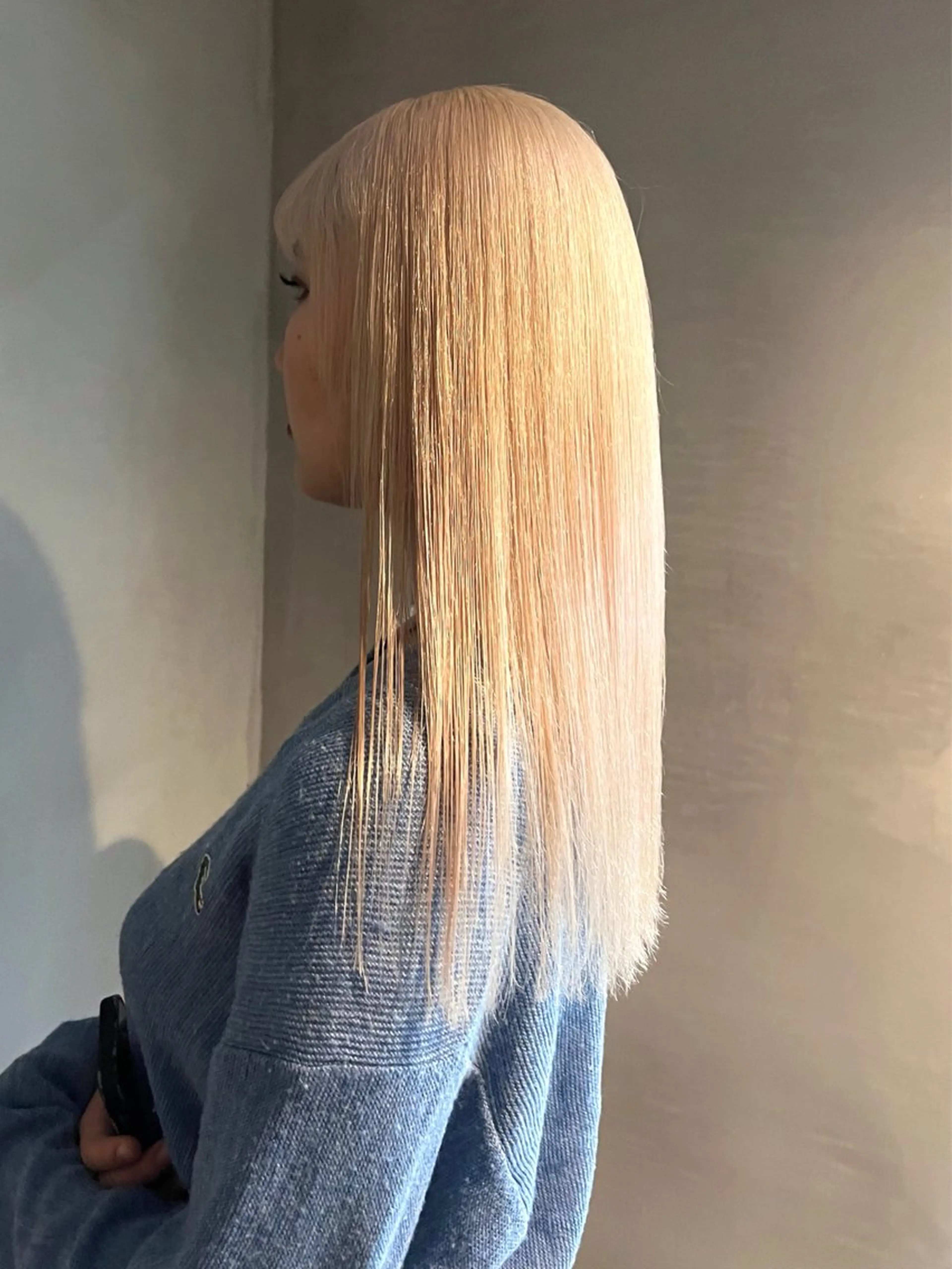 ロング カラー ブロンド ボブ カット ヘアカラー トリートメント デザイン/レイヤー Kaito🐩/栄のヘアスタイル