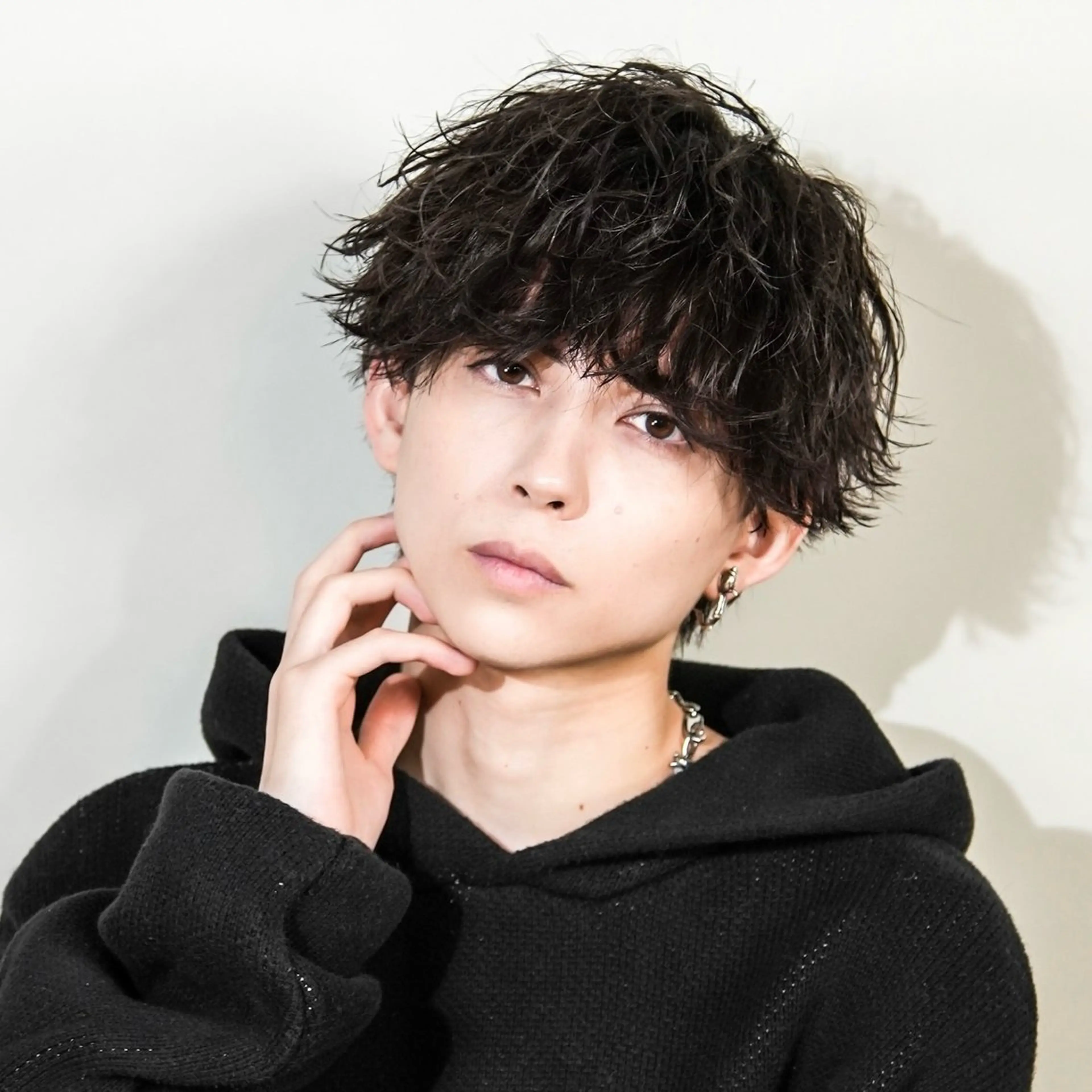 ミディアム カラー パーマ メンズ カット パーマ トリートメント シースルーマッシュ/ メンズ/KYOHEIのヘアスタイル