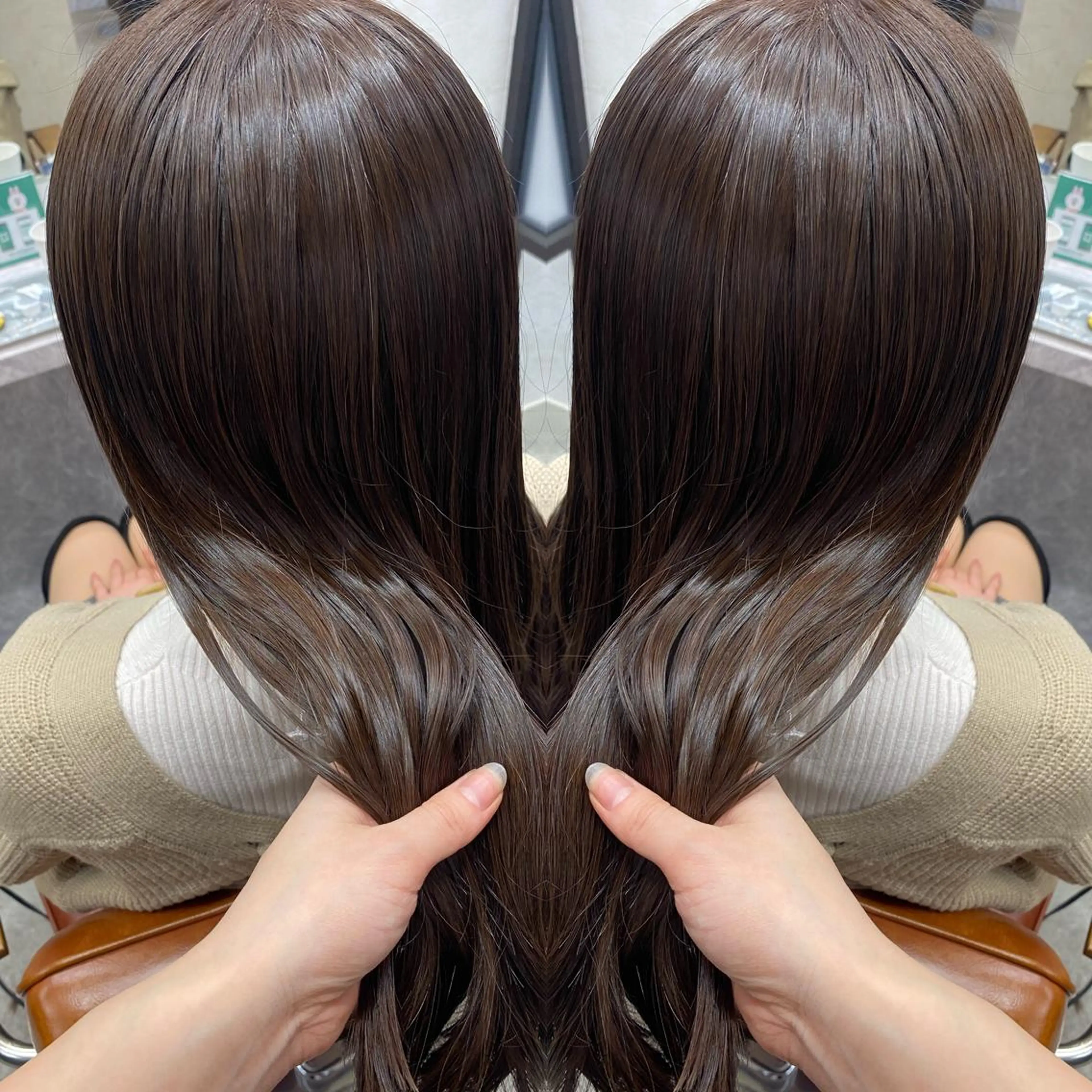 ロング カラー ブラウンカラー カット ヘアカラー トリートメント 艶カラー吉祥寺🌸 KAZUEのヘアスタイル