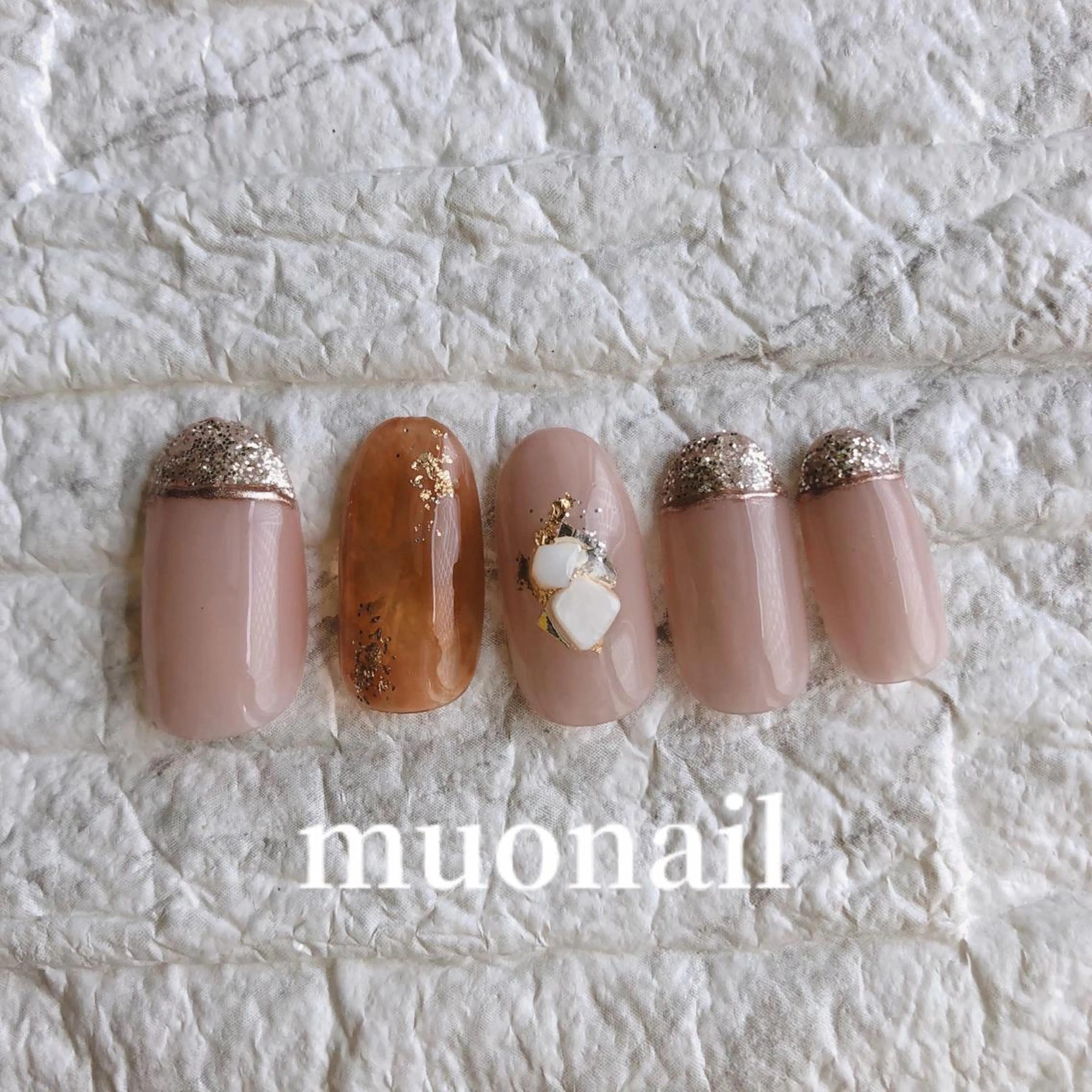 ネイル べっ甲ネイル オフィスネイル 中川 ほののネイルデザイン