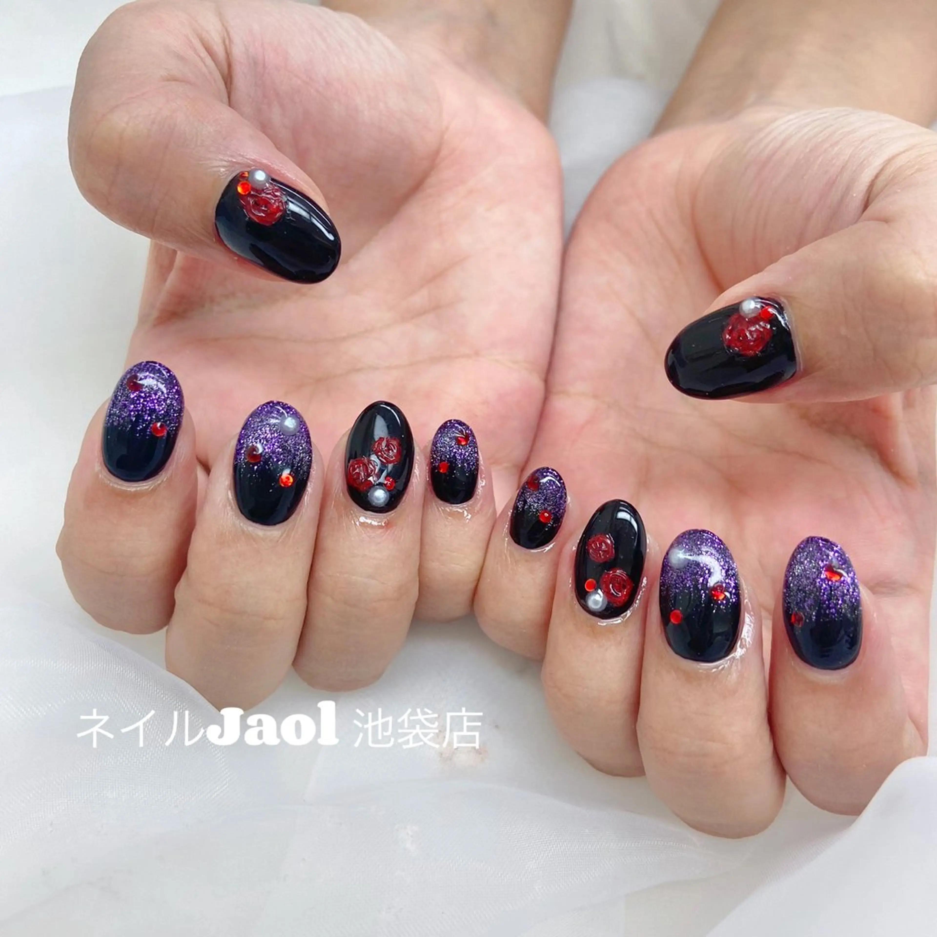 ショート ハロウィン 韓国風ヘア ハンドネイル nail jaol池袋店所属・ネイルJaol 池袋のネイルデザイン