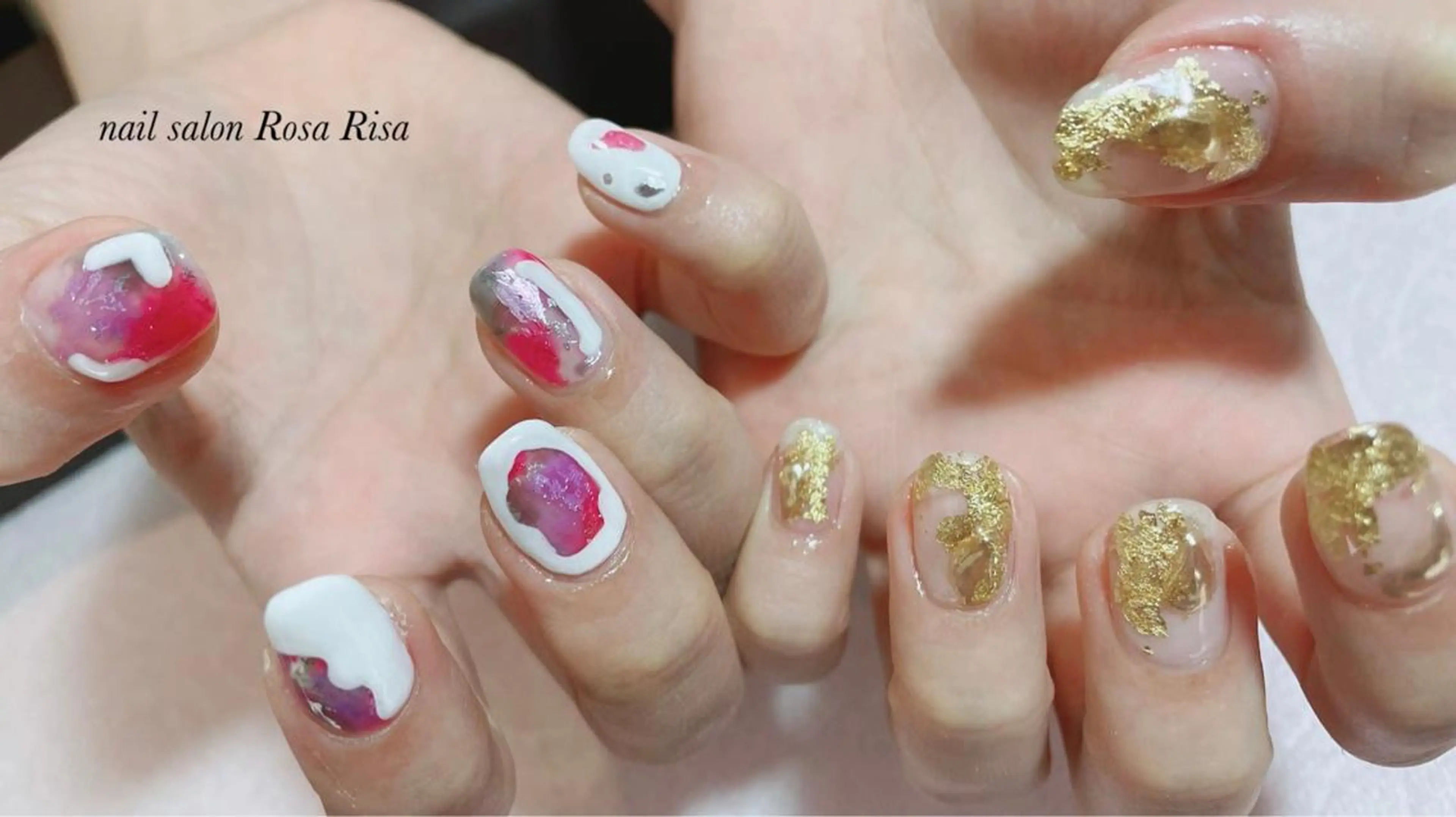 ショート ネイル ニュアンスネイル ハンドネイル ネイルスタジオ シェイクユアハンズのネイルデザイン