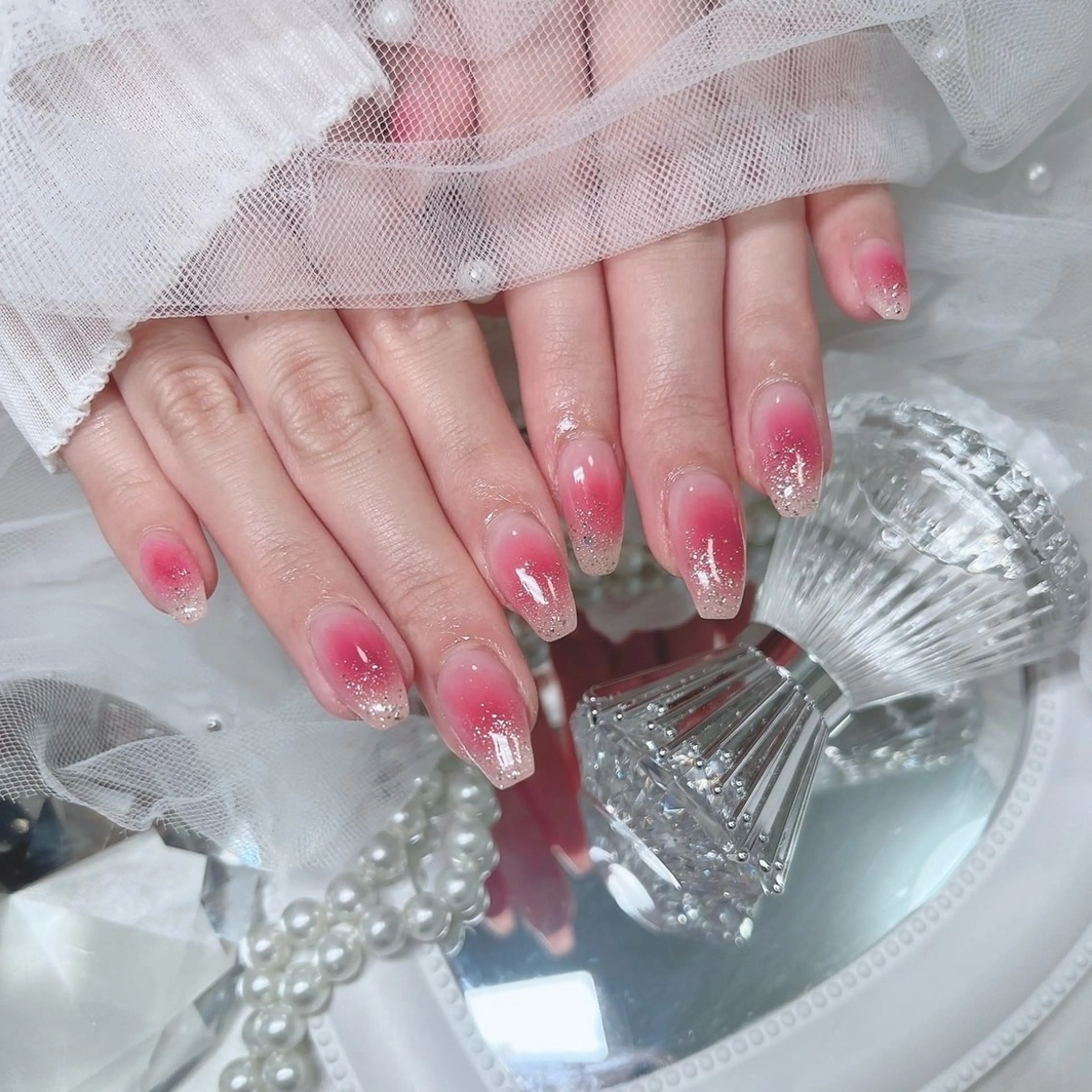 ネイル チークネイル ピンク 春ネイル ハンドネイル Marin nailのネイルデザイン