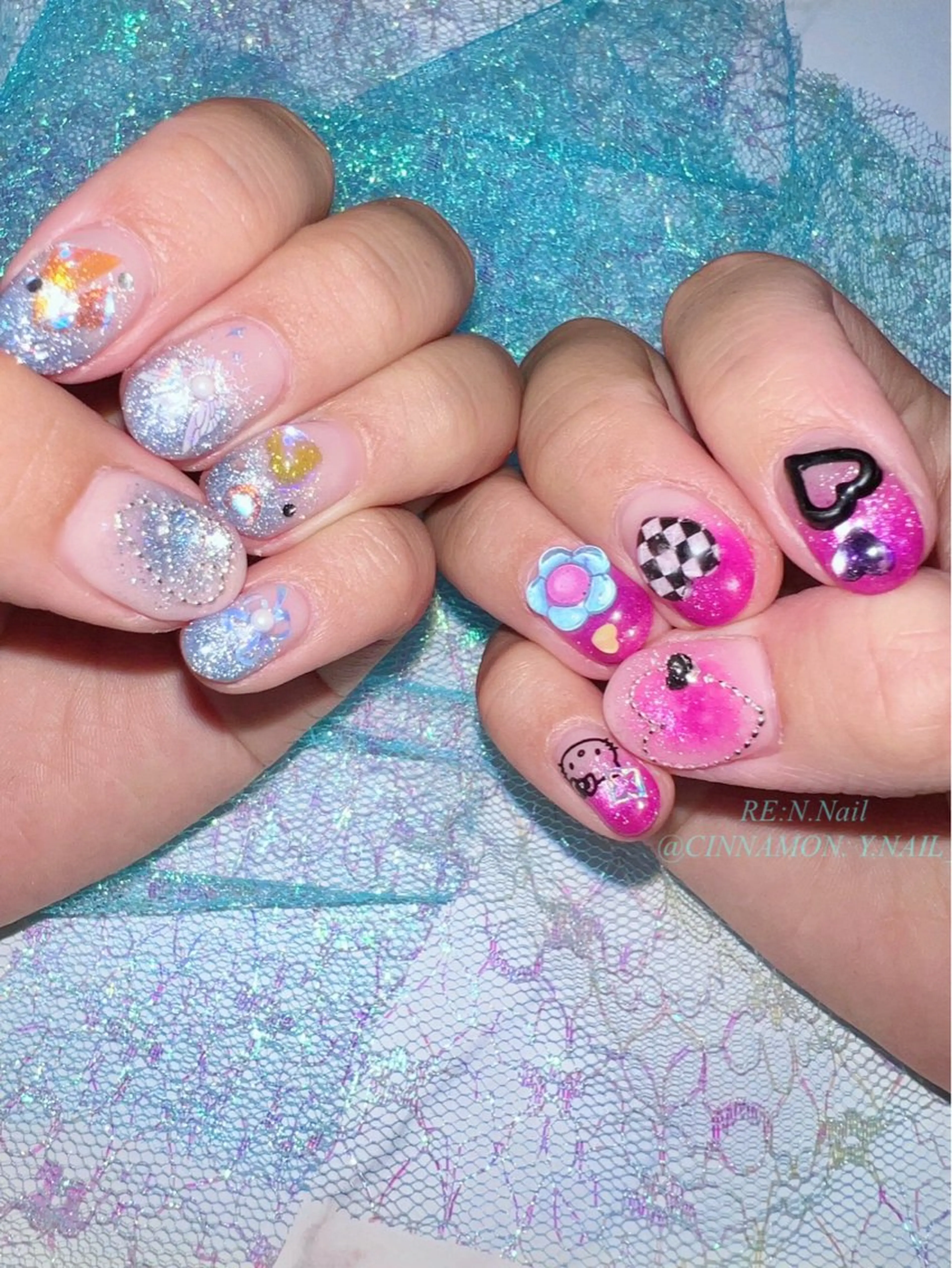 ネイル ハンドネイル Yuna🩵 RE:N.Nailのネイルデザイン