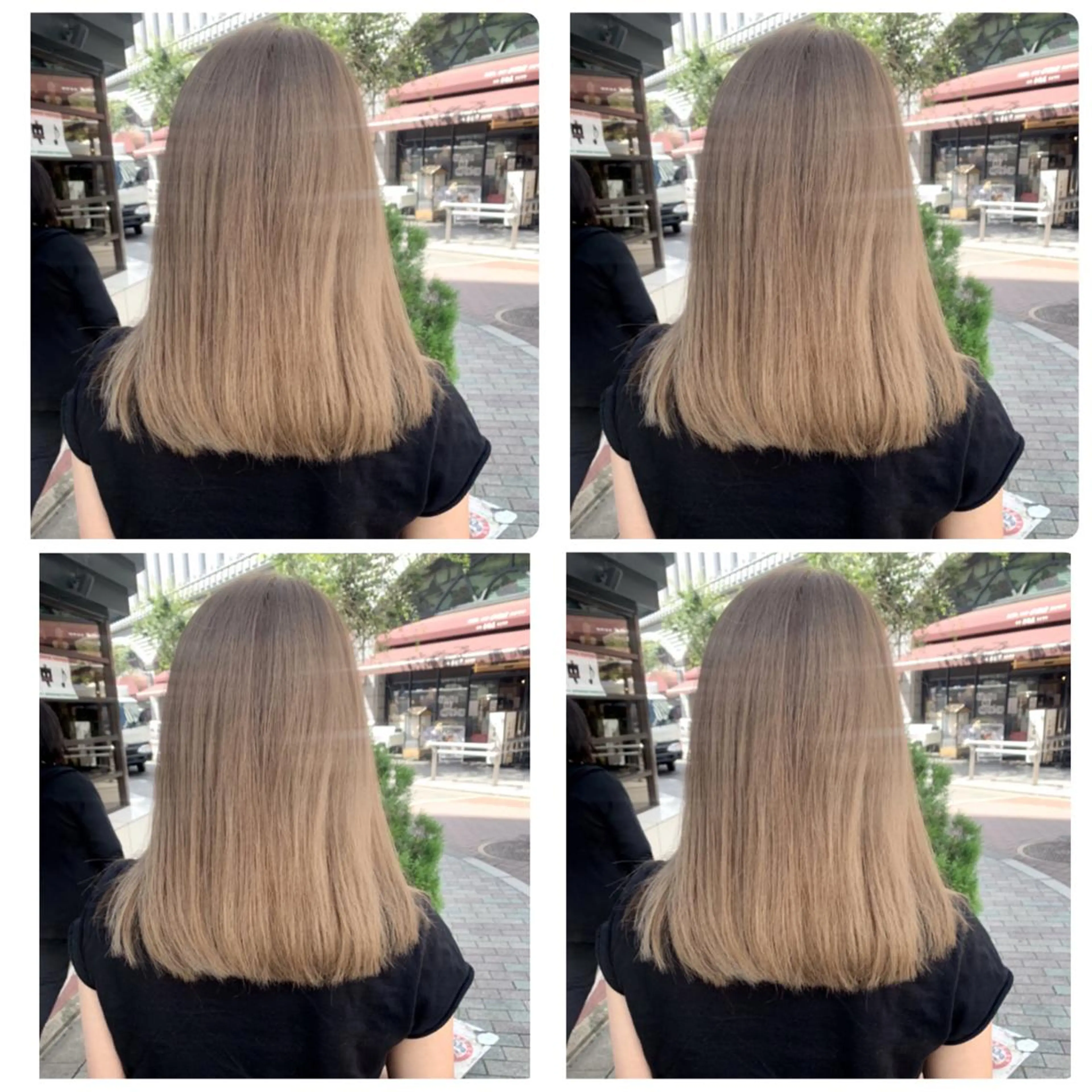 セミロング カラー カット ヘアカラー 京都大人女性ショート 徒歩1分/秋山のヘアスタイル