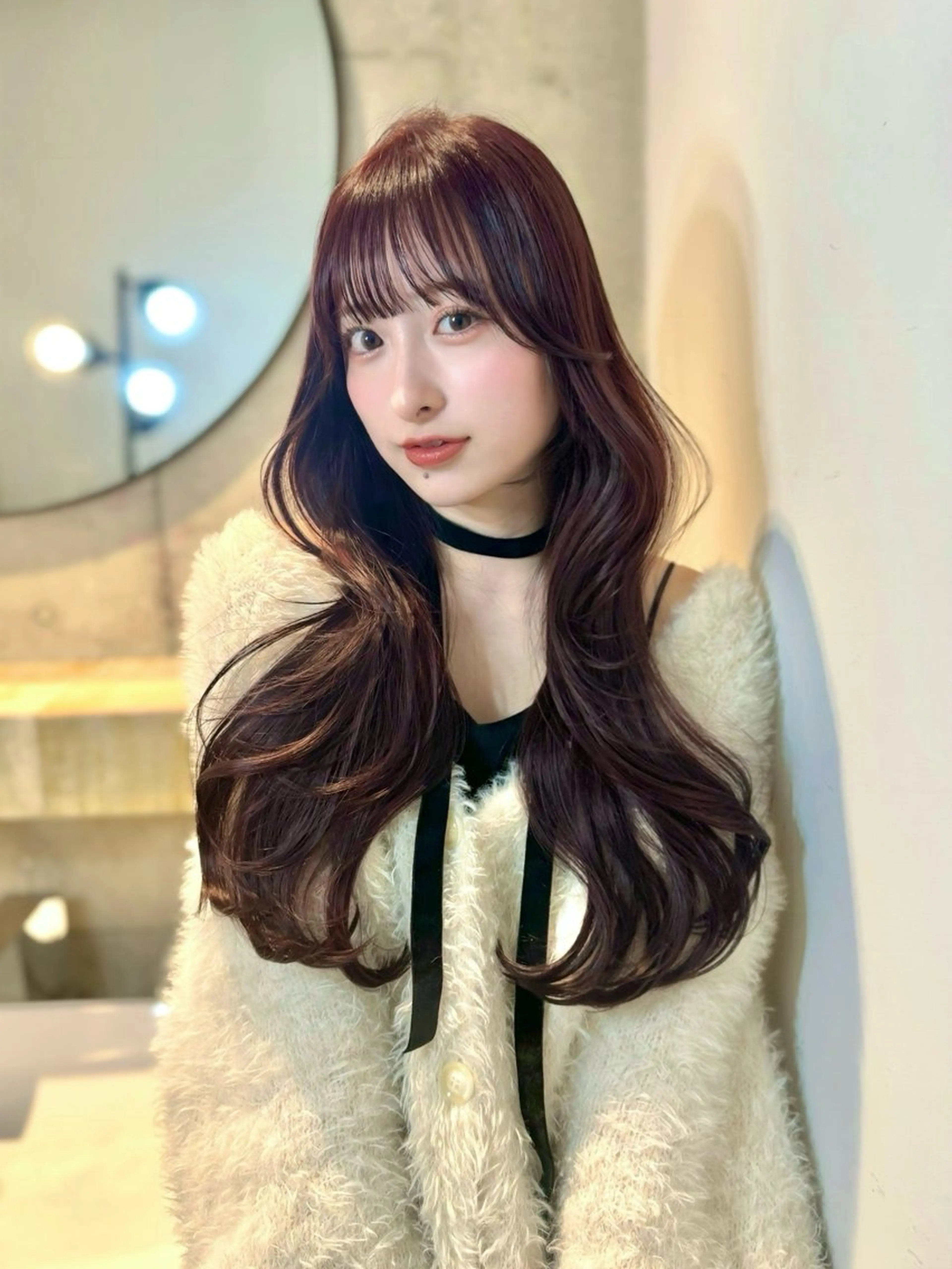 ロング カラー 韓国風ヘア カット ヘアカラー 🎀taro ブリーチなしカラーのヘアスタイル