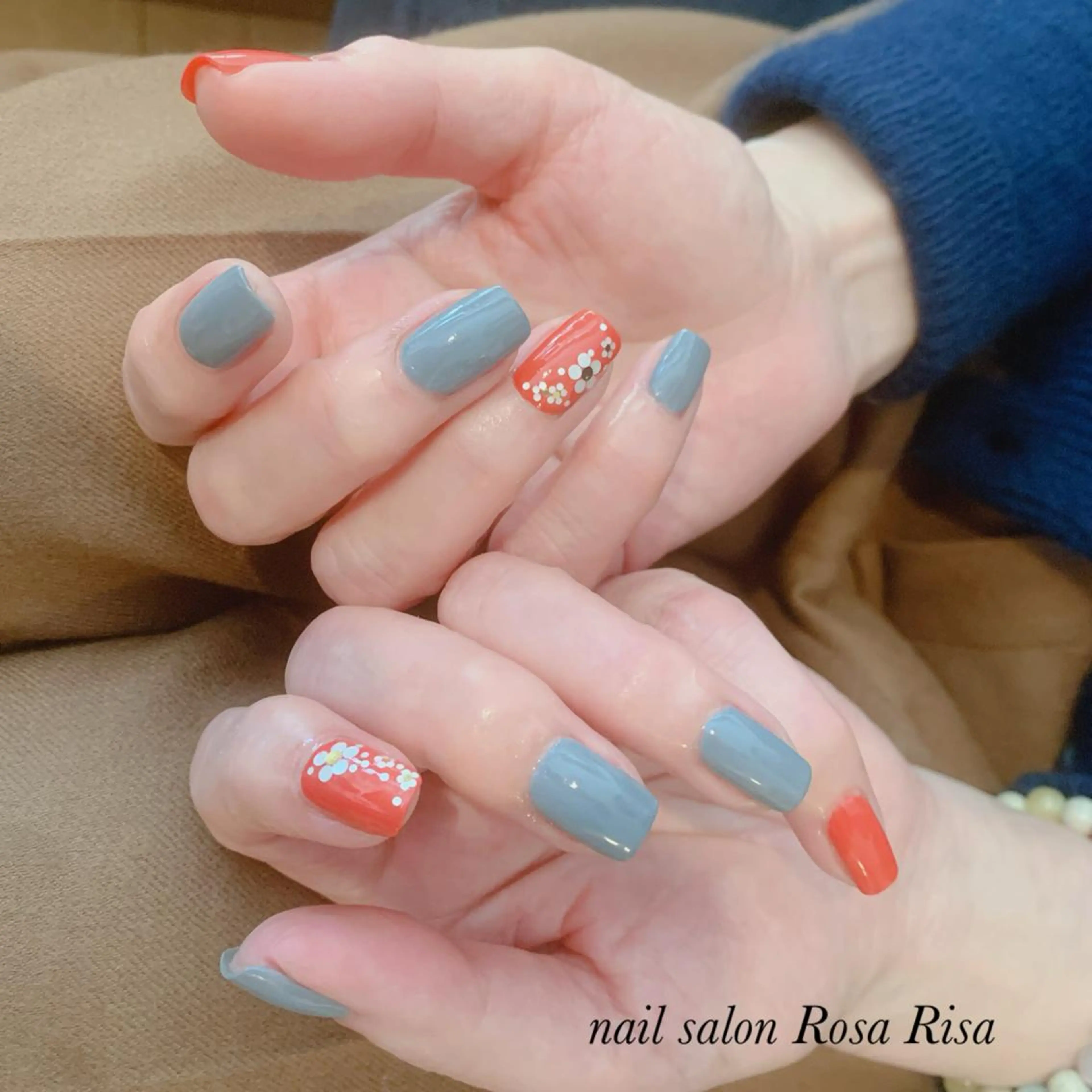 ショート ネイル 春ネイル ネイルスタジオ シェイクユアハンズのネイルデザイン