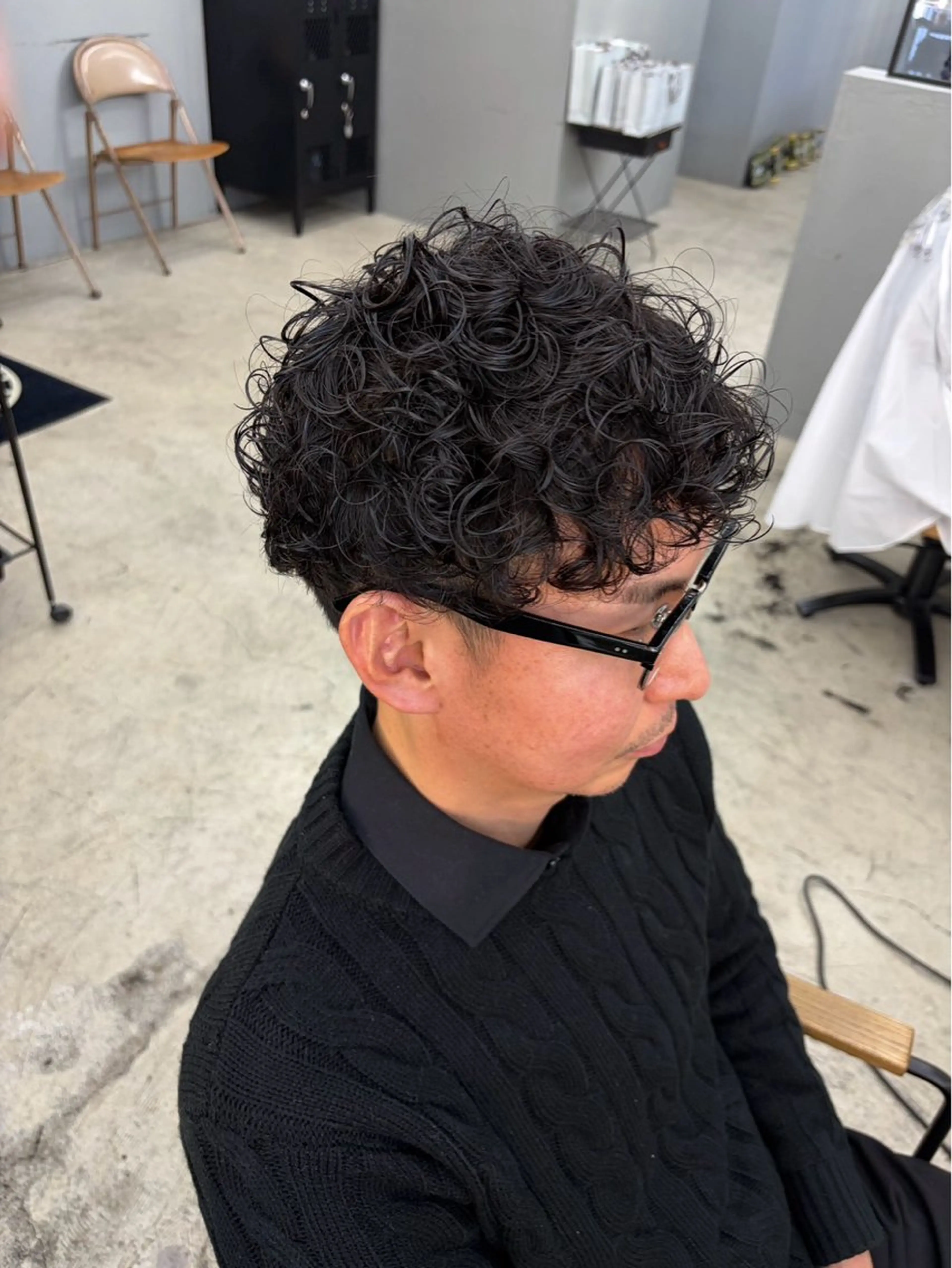 ショート パーマ メンズ カット パーマ メンズ専門サロン wokeのヘアスタイル