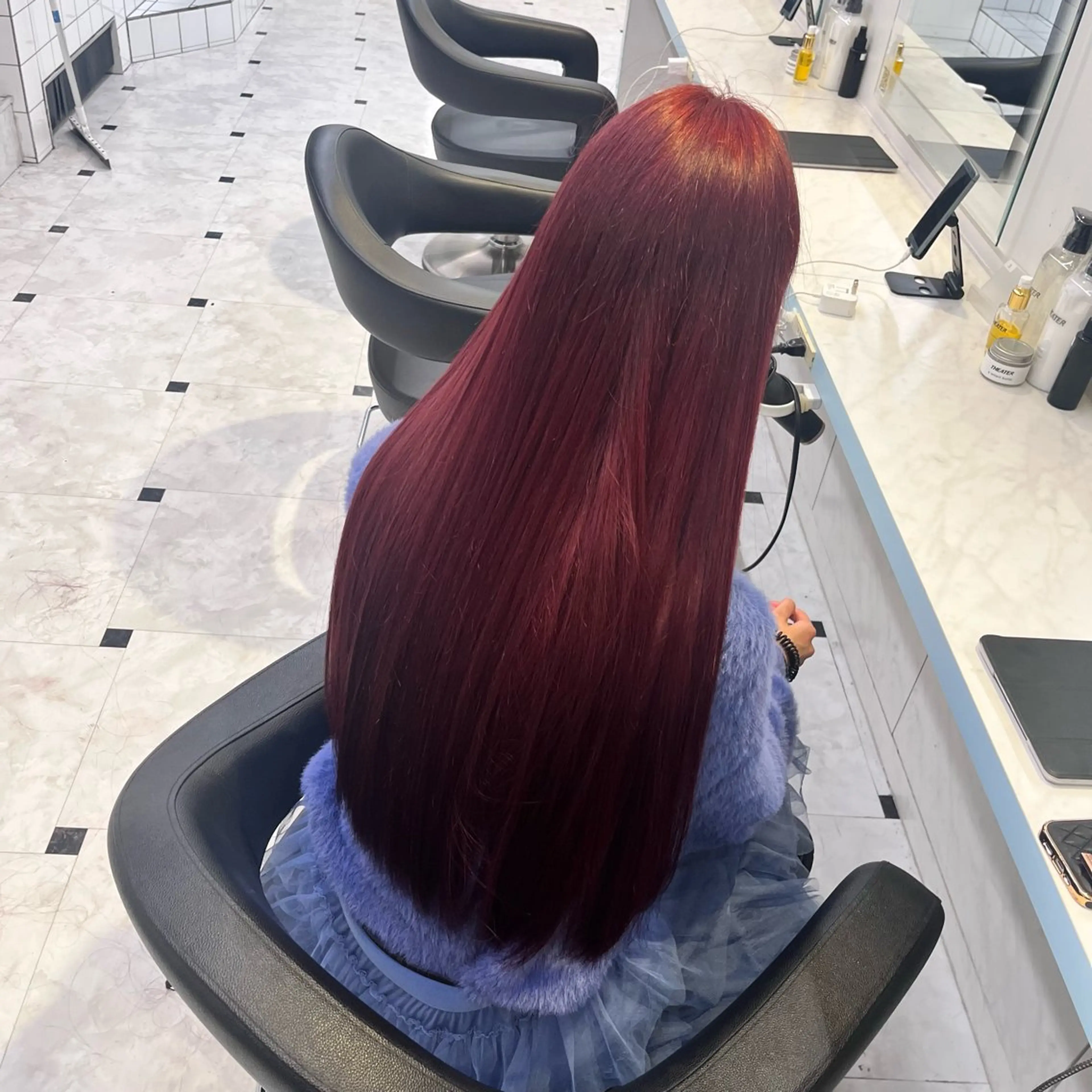 ロング カラー ヘアカラー トリートメント ヘアセット NANA🥀韓国ヘア /レイヤー/暖色🥀のヘアスタイル