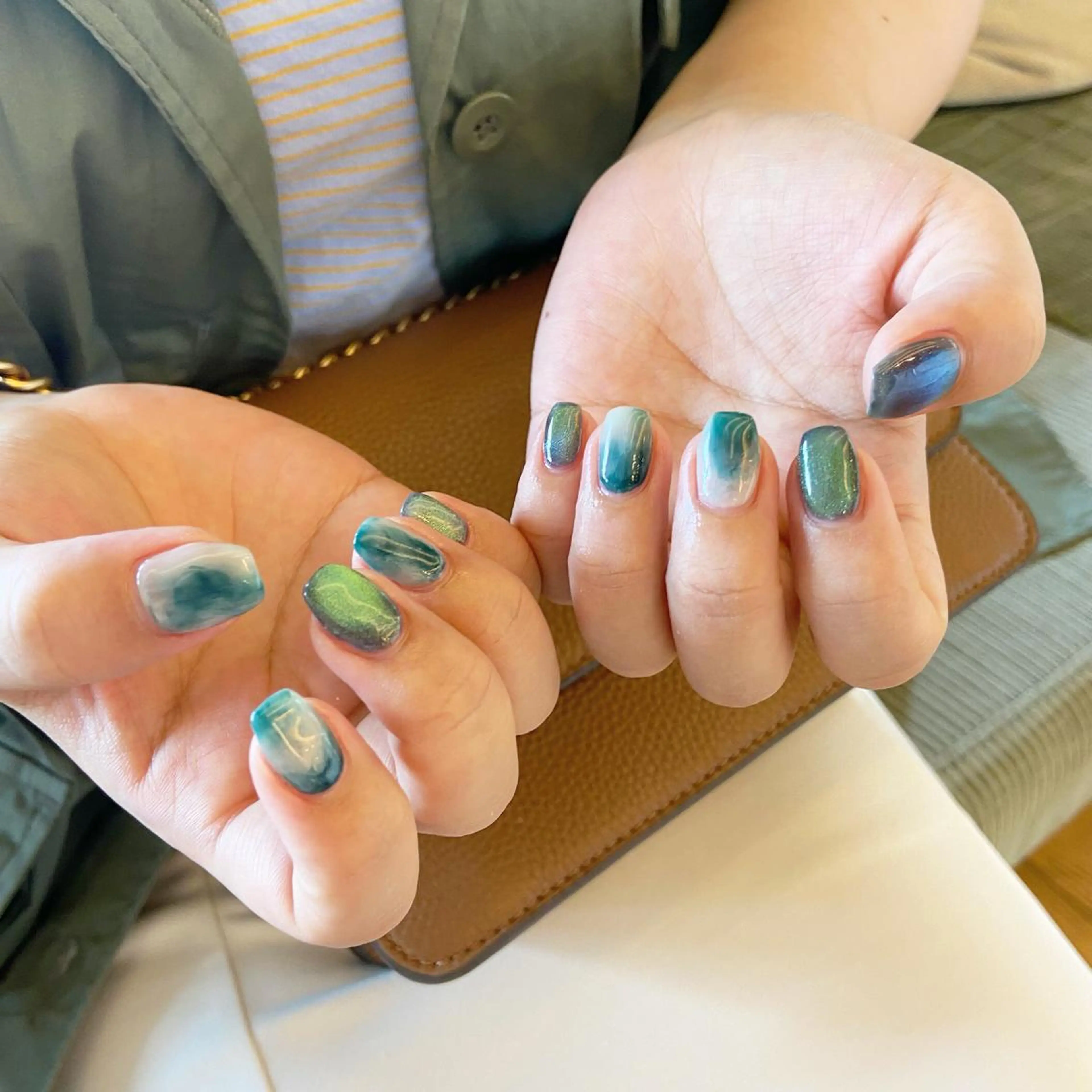 ネイル マグネットネイル 𝕄𝕚𝕪𝕦🤍 自由が丘⌇パラジェルのネイルデザイン