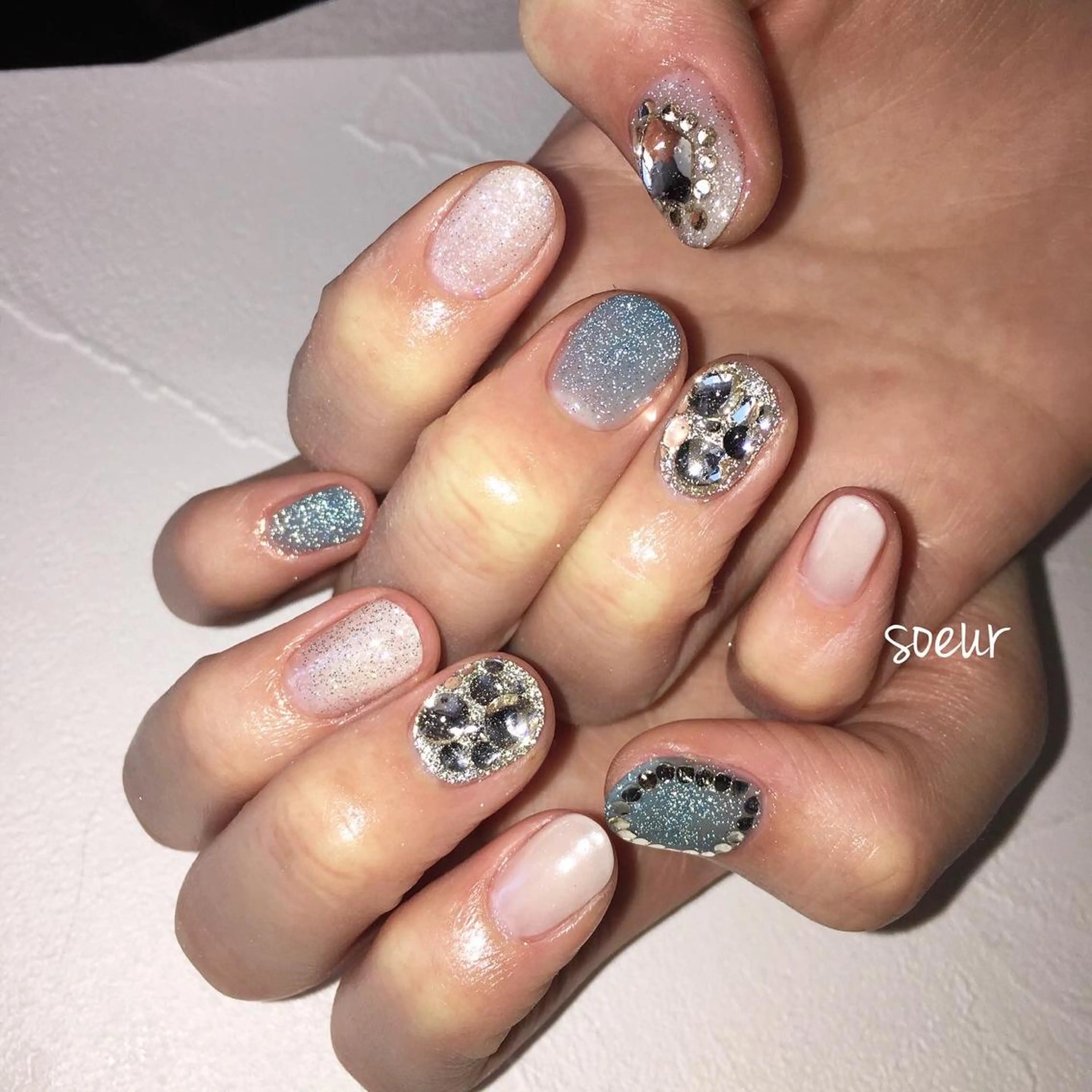 ネイル フラッシュネイル soeur_ 武蔵浦和のネイルデザイン