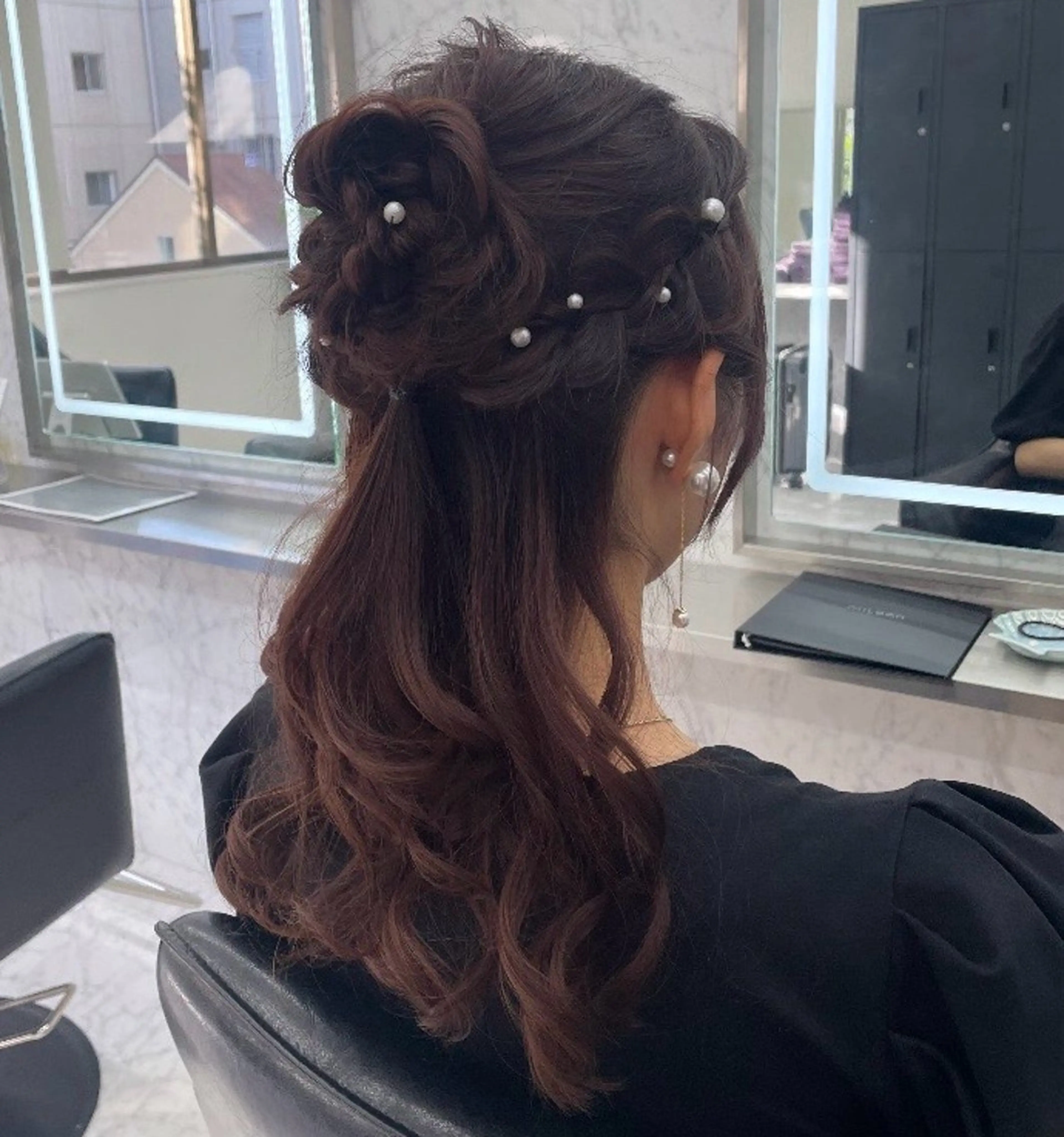 ヘアアレンジ ハーフアップ JPCY MIRIYAのヘアスタイル