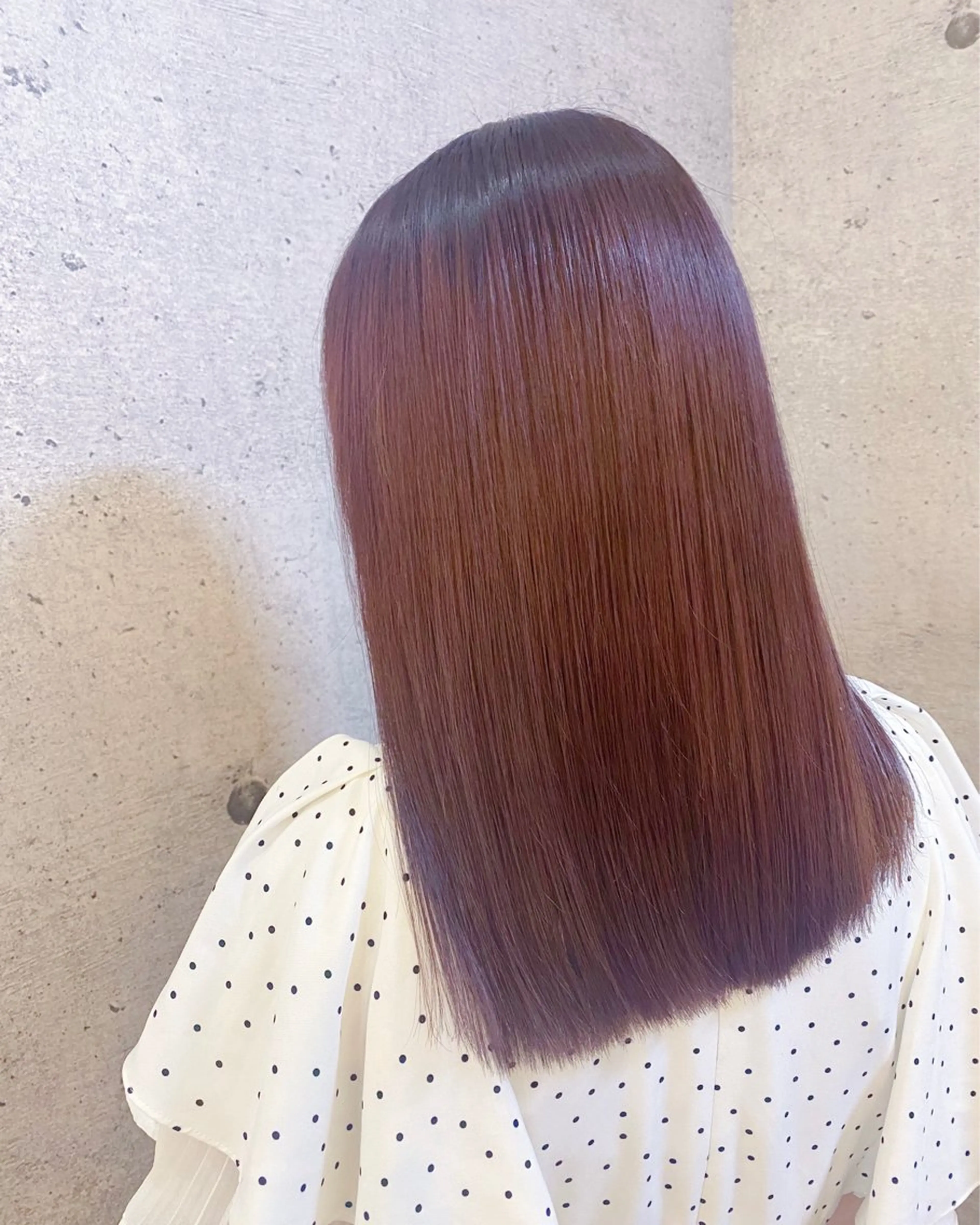 セミロング カラー カット ヘアカラー トリートメント 久保 敏之のヘアスタイル