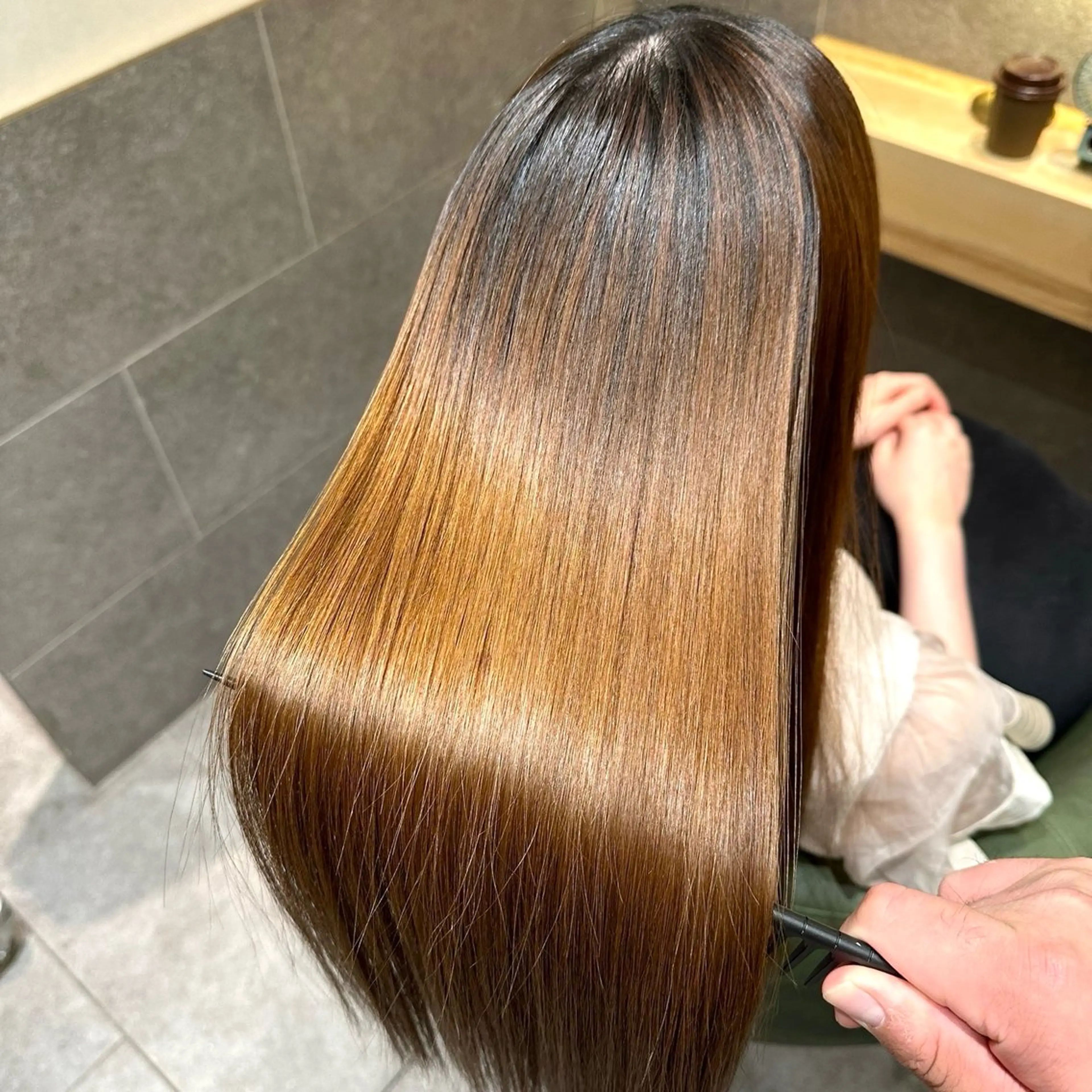 ロング カット 縮毛矯正 🫧縮毛矯正🫧 yuriのヘアスタイル