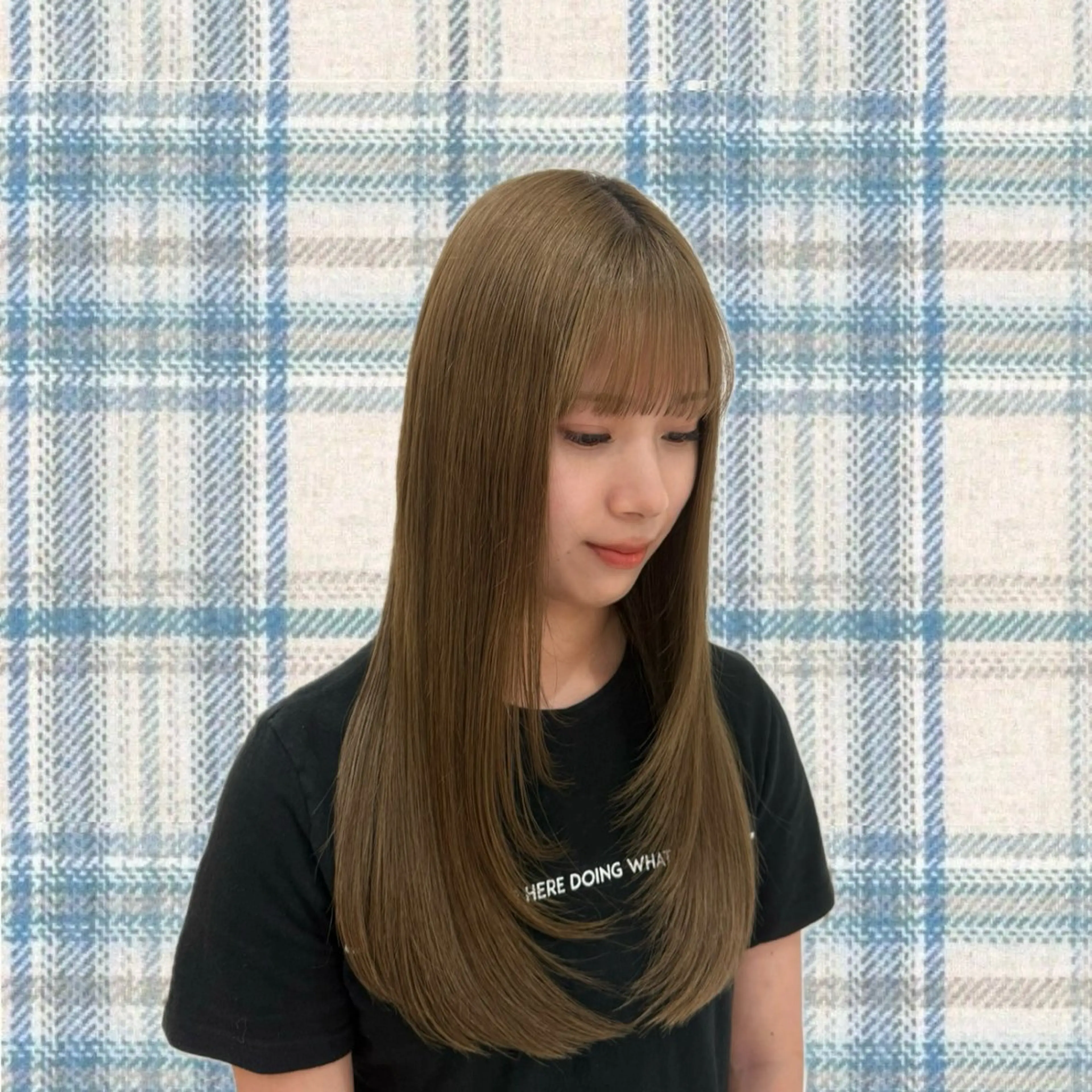 ロング 顔まわりレイヤー 顔周りカット レイヤーカット flex Turban zakoji所属・ｻｲｷ ﾏﾘﾝのヘアスタイル