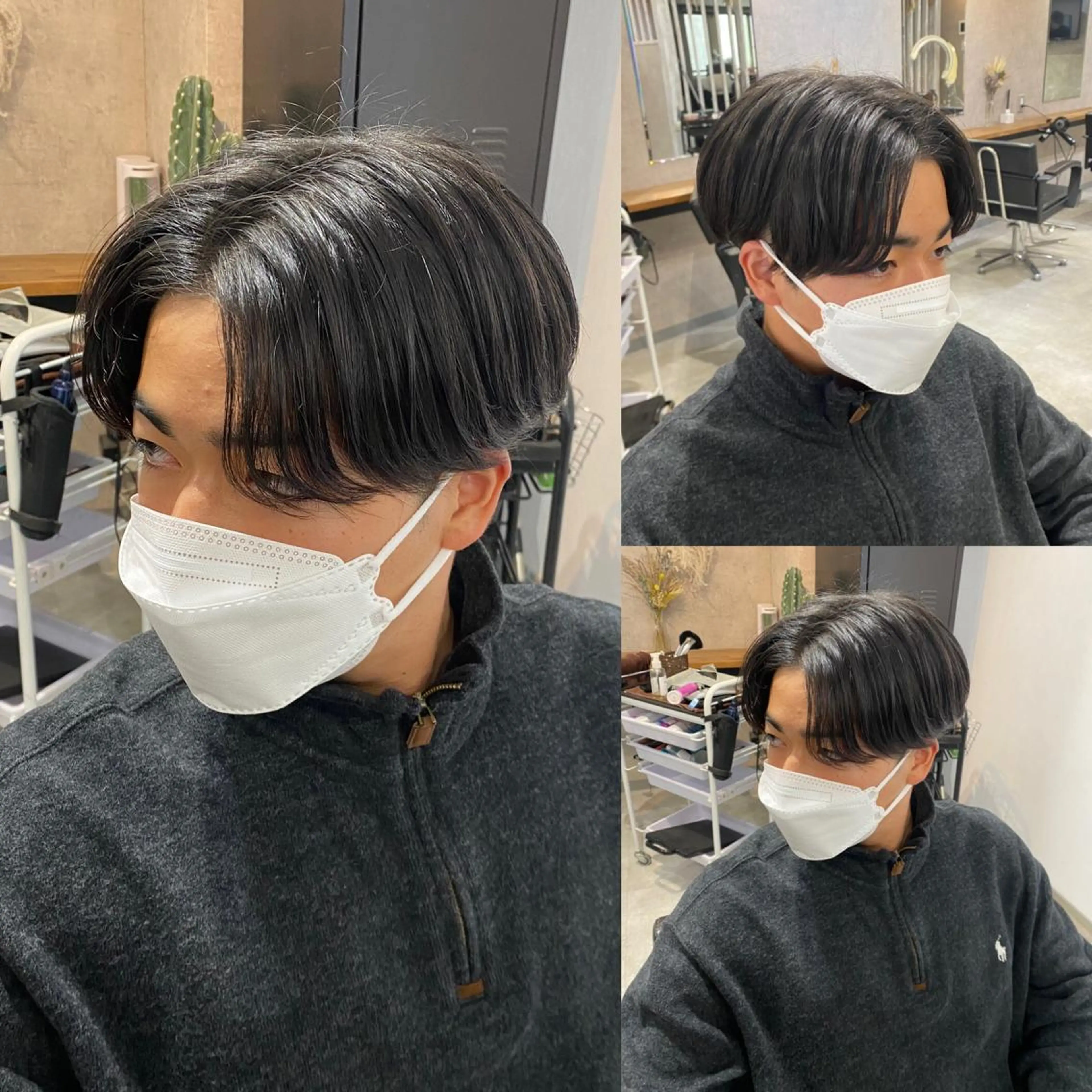 ミディアム メンズ R/🤎 パーマ＆ブリーチ🔥のヘアスタイル