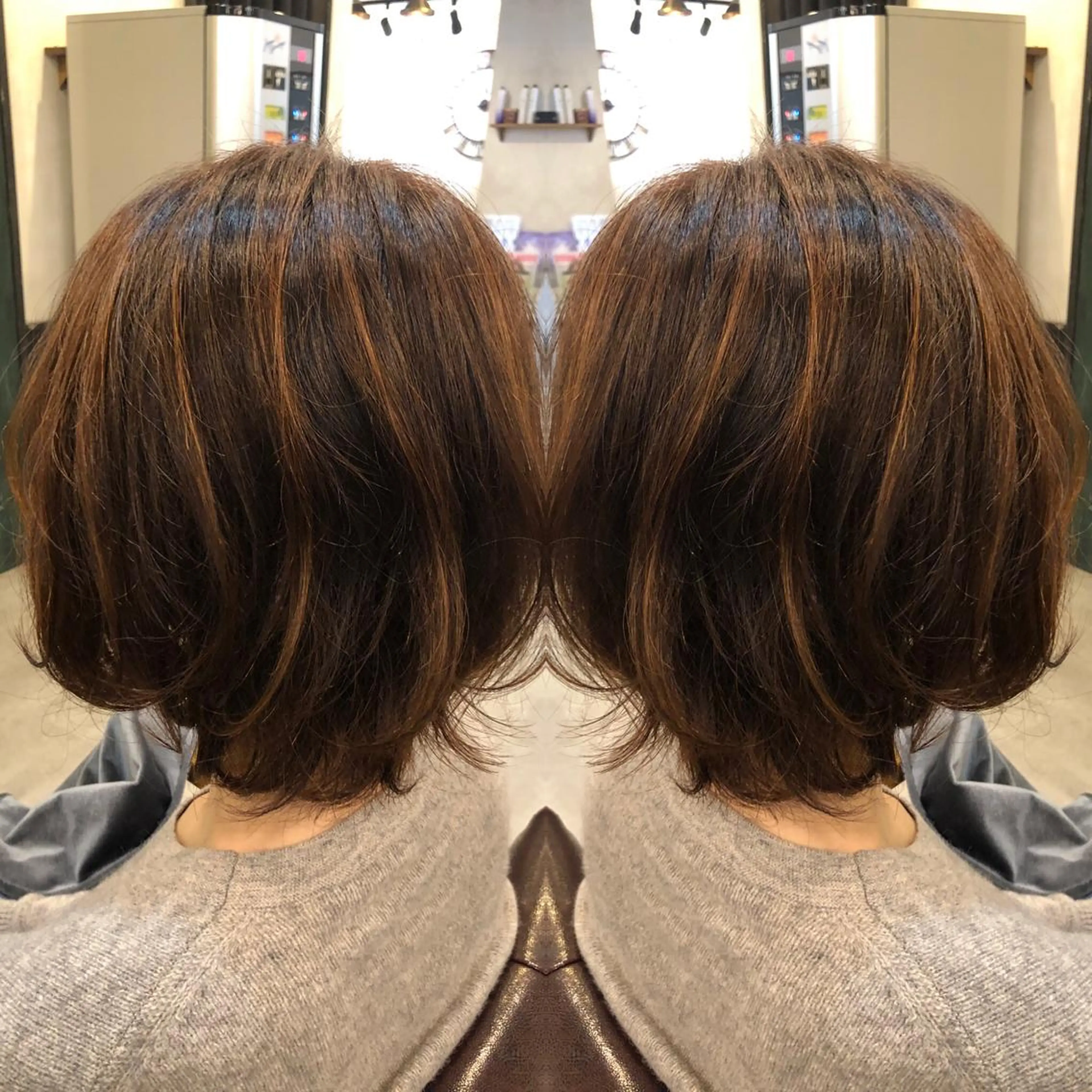 ミディアム カラー パーマ ヘアアレンジ キッズ マツエク・マツパ ハイライトカラー ハイライト カット ヘアカラー トリートメント ヘッドスパ 美髪矯正 🌈髪質改善 山下のヘアスタイル