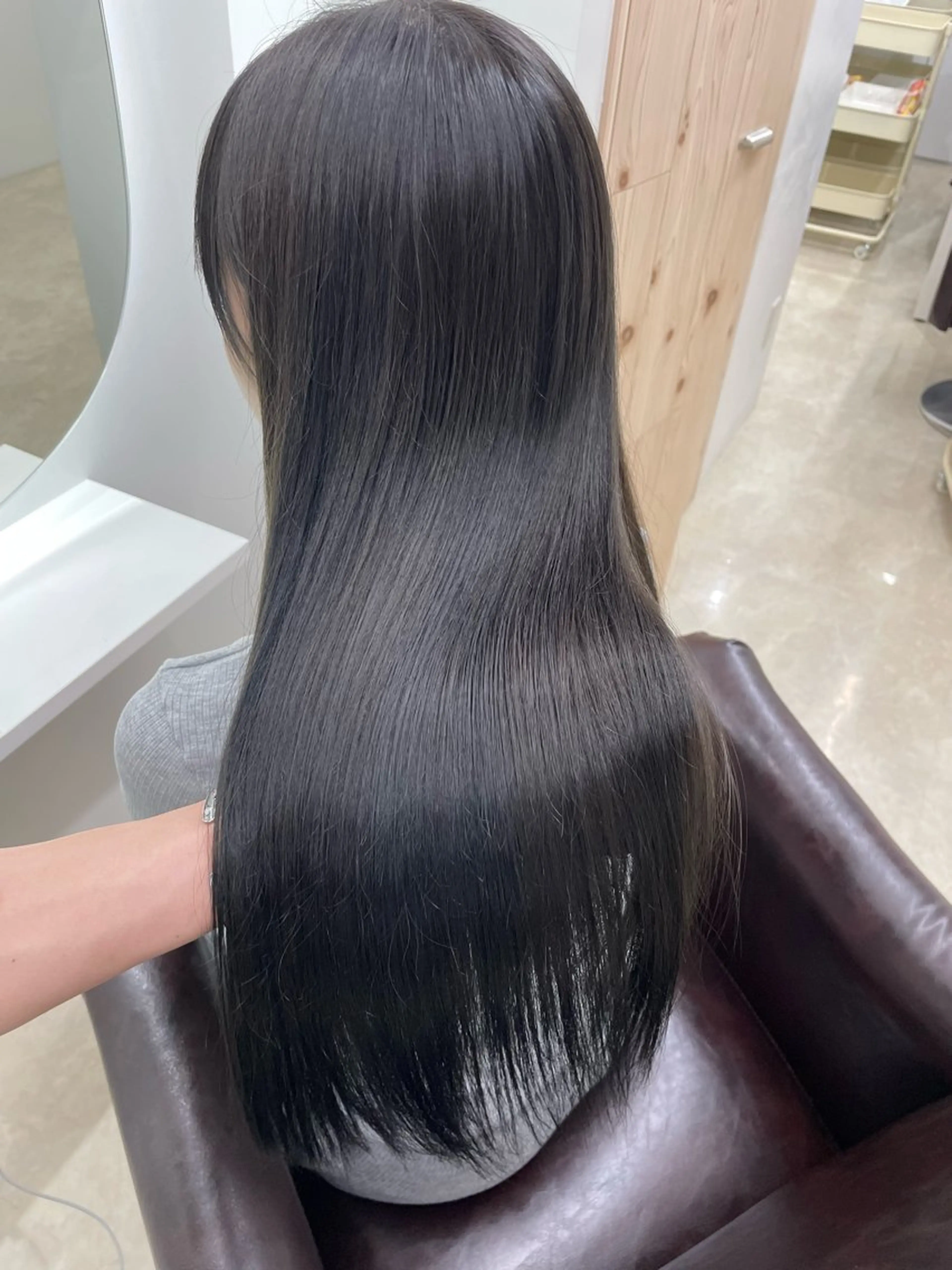 ロング カラー ヘアカラー 縮毛矯正 新宿/韓国ヘア/ 髪質改善ストレートのヘアスタイル
