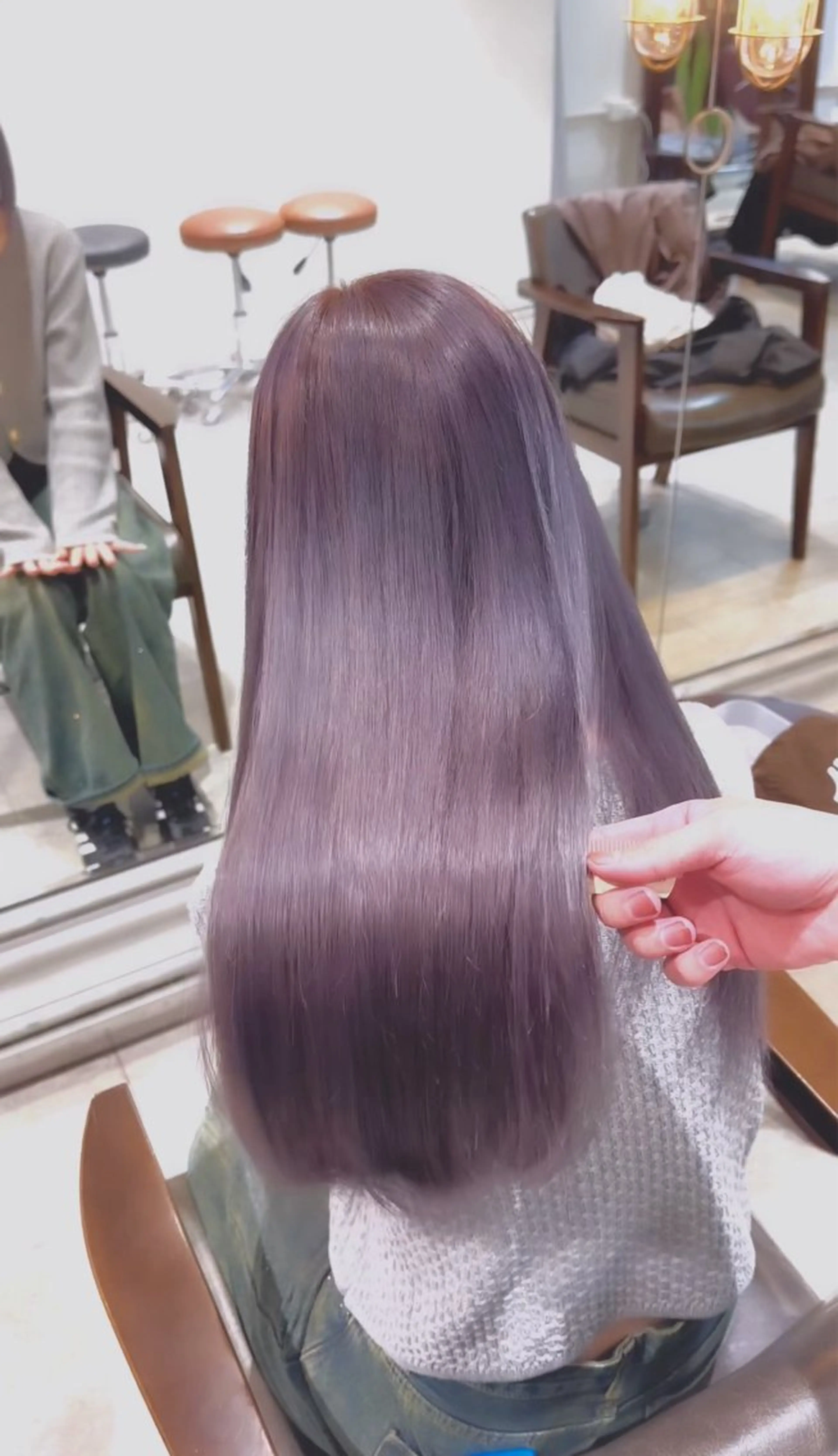 セミロング カラー パーマ ヘアアレンジ メンズ ヘアカラー トリートメント ブリーチカラー🤍 颯馬🐈‍⬛のヘアスタイル