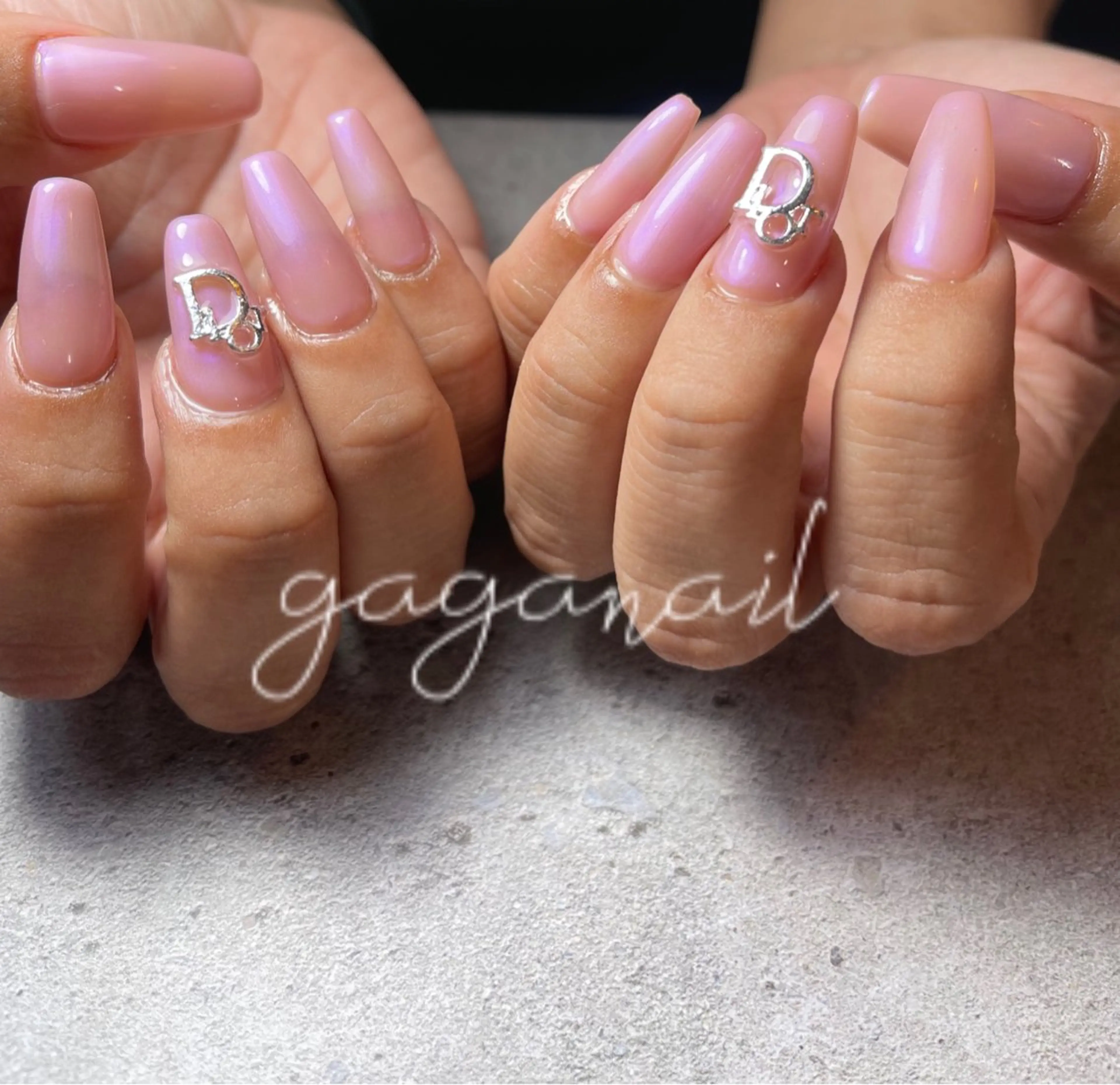 ネイル 長さ出し ワンカラーネイル nailsalon gagaのネイルデザイン