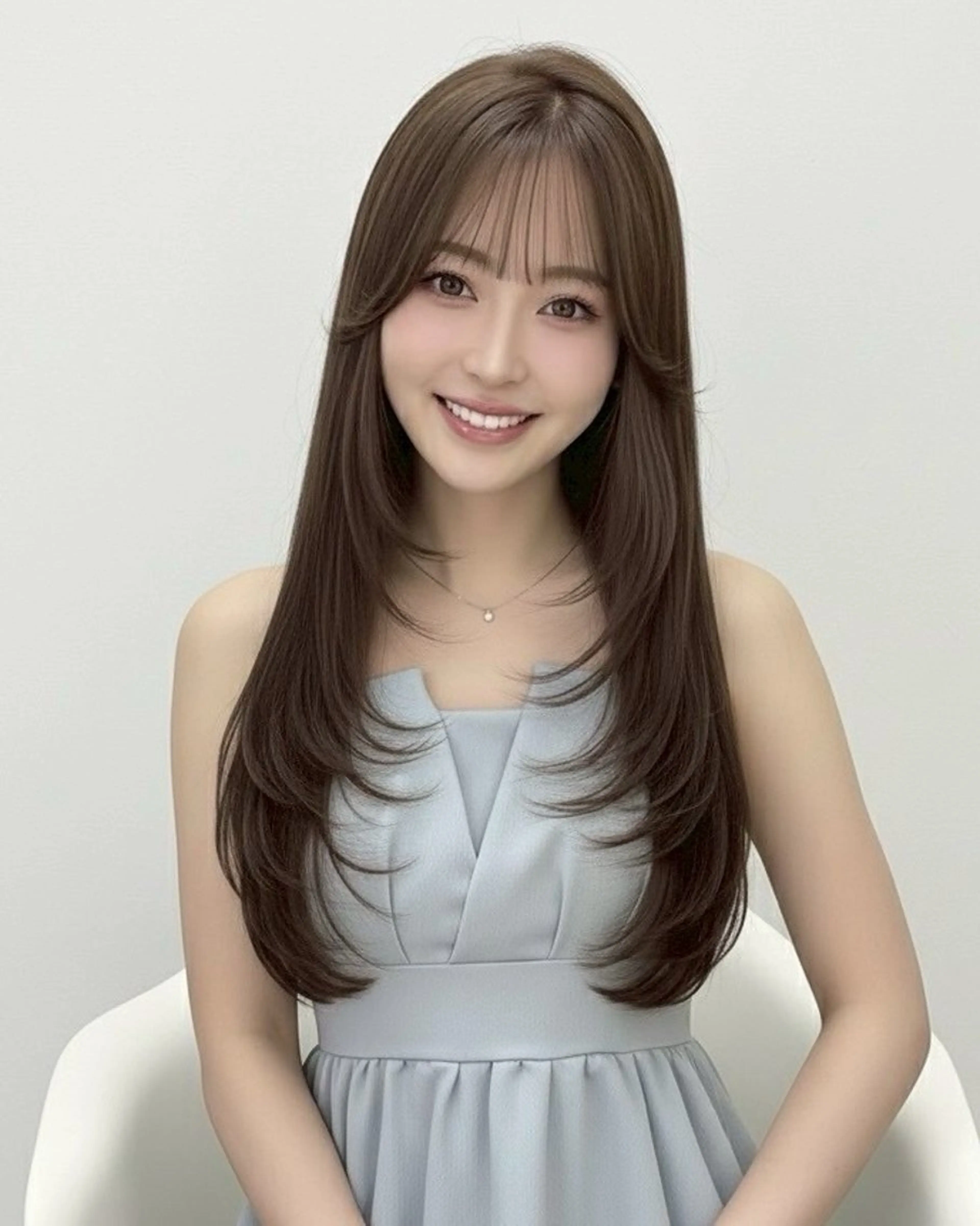 ロング カラー ヘアアレンジ ベージュカラー ブリーチ グレージュ ブリーチなしカラー オリーブベージュ カット ヘアカラー トリートメント 【代表】 たき〜のヘアスタイル