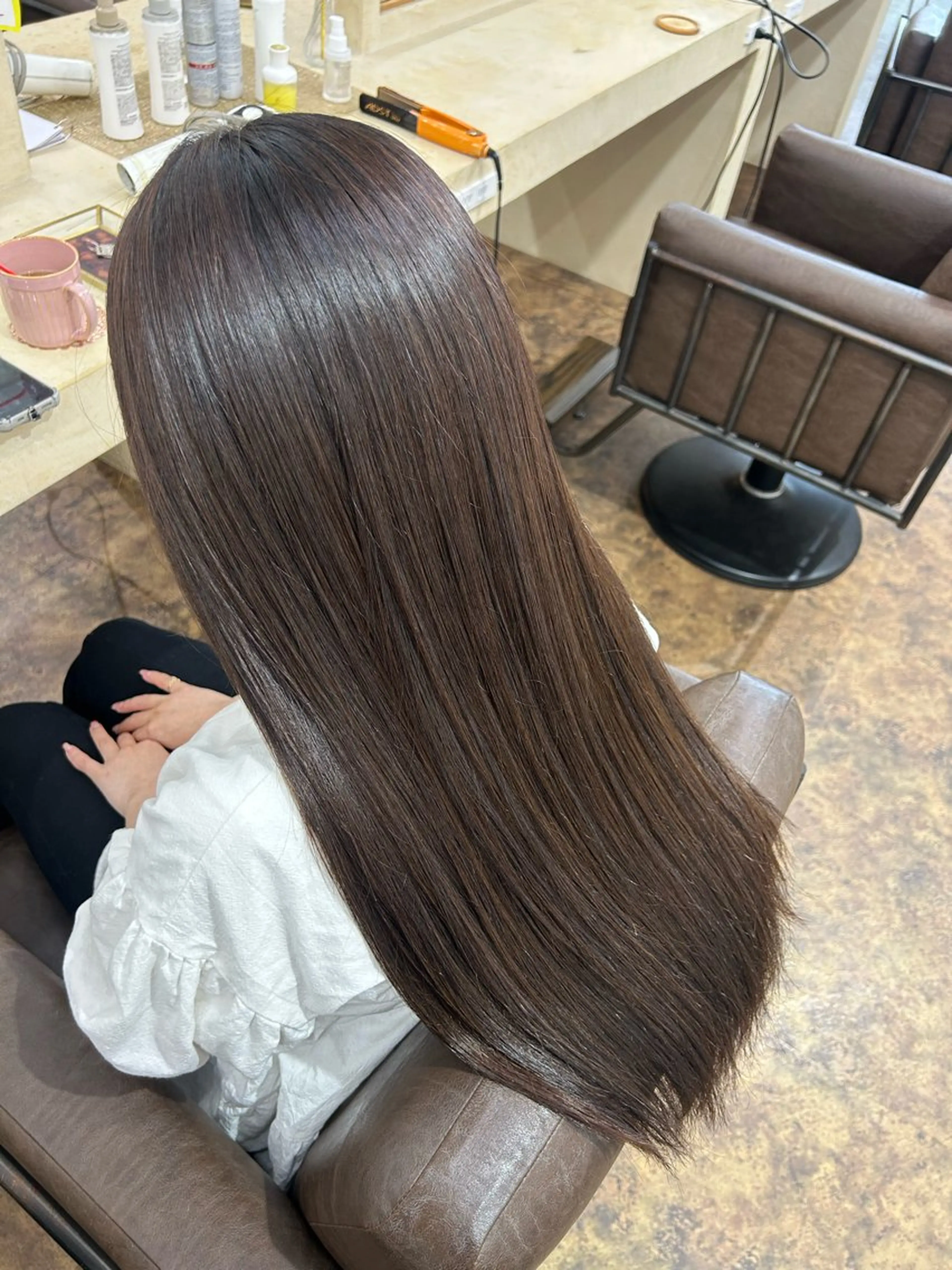 ロング 縮毛矯正 YUIMARL SUZUKAのヘアスタイル