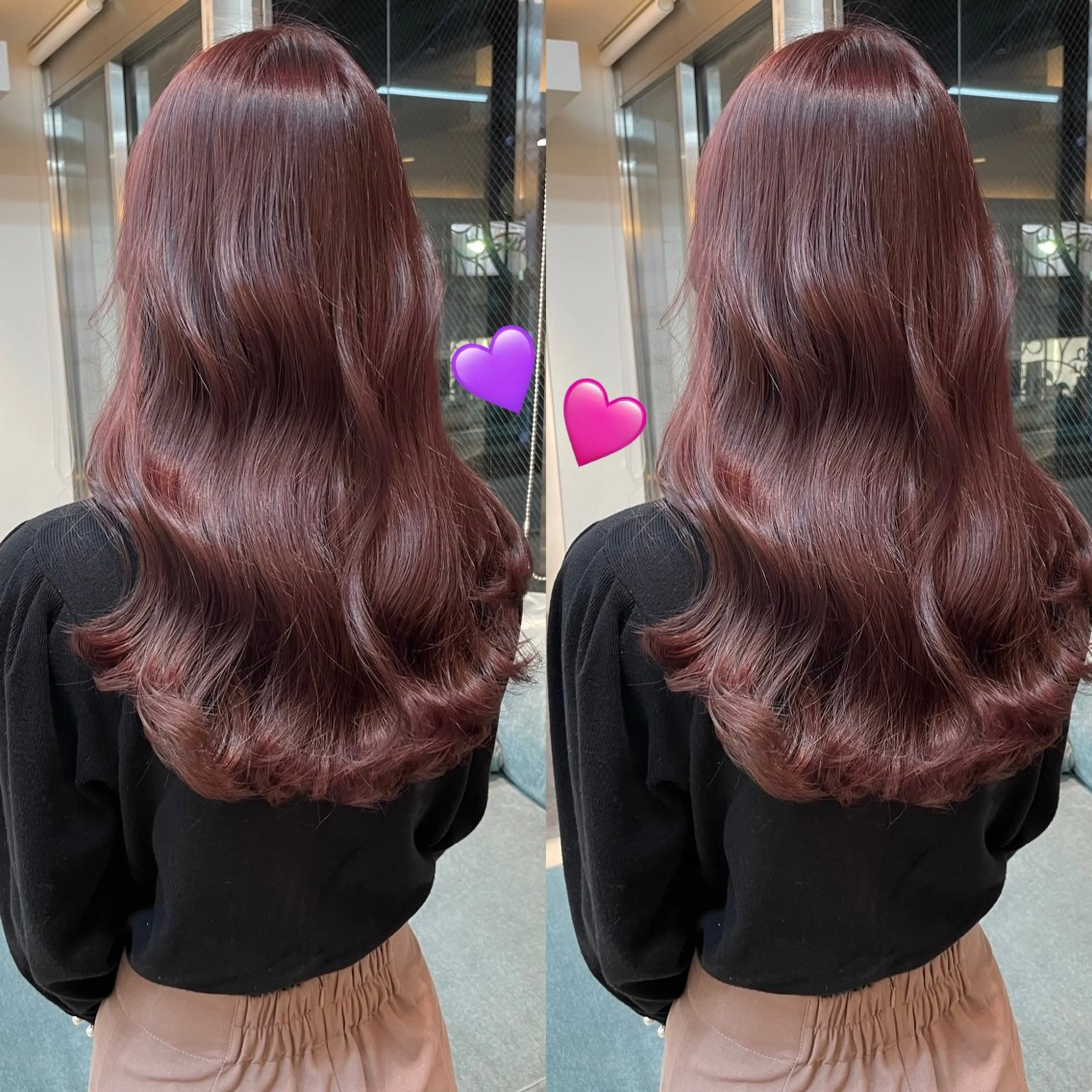 ロング カラー カット ヘアカラー トリートメント ブリーチなしカラー kana🐱のヘアスタイル