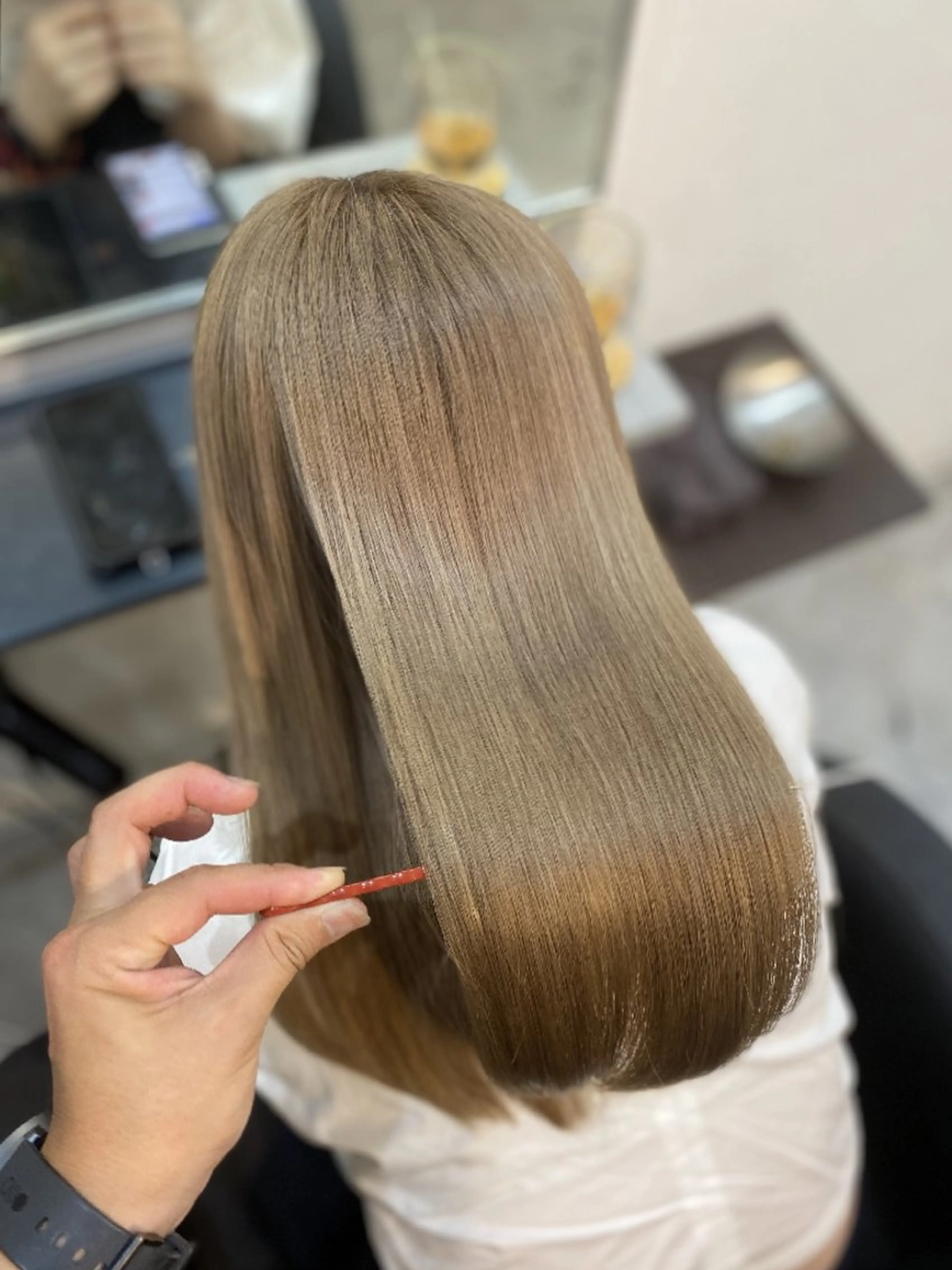 ワンブリーチで作るベージュカラー+TOKIO5stepトリートメント✨️の写真